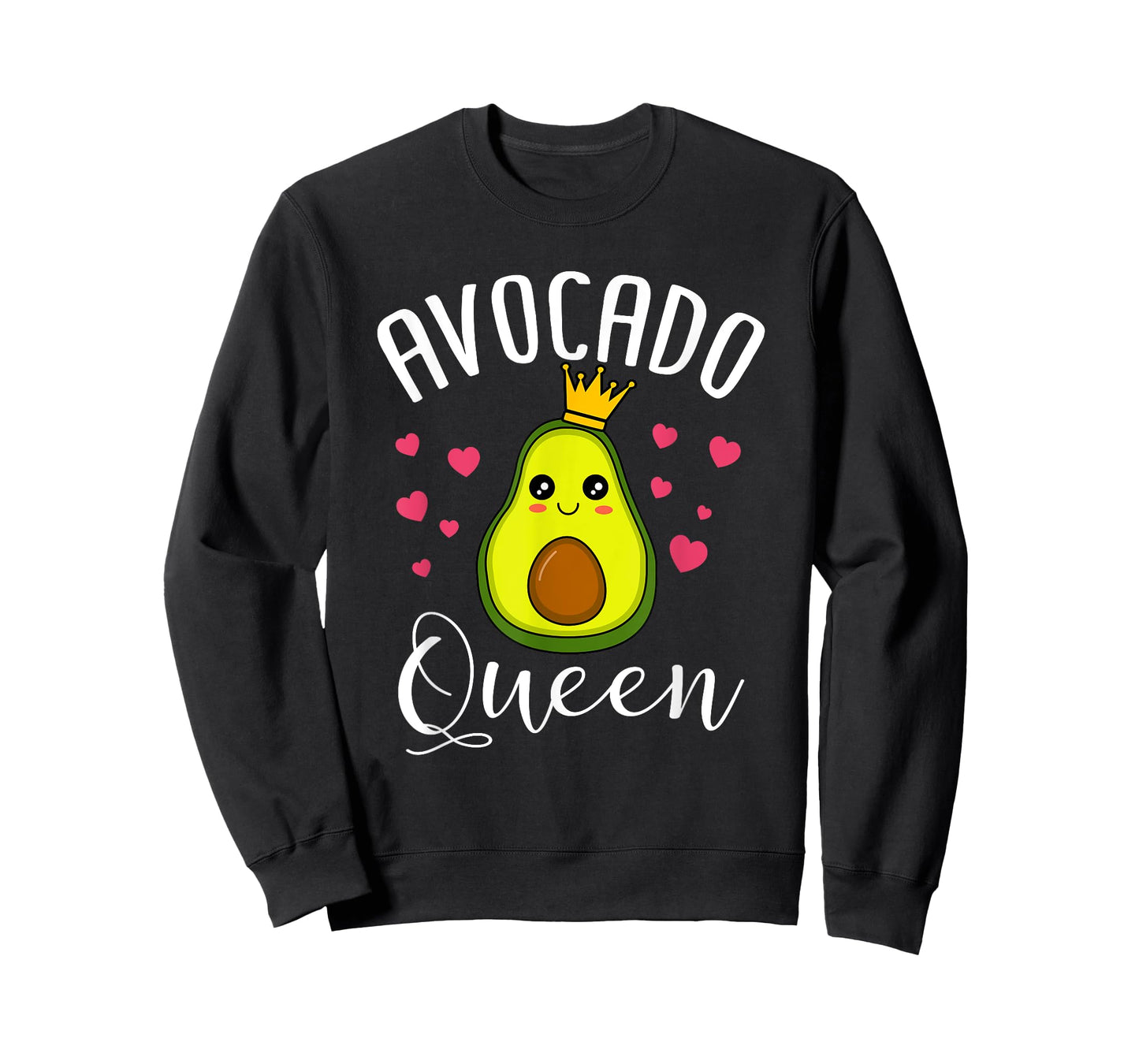 Cute Avocado Queen Funny Vegan Women T-Shirt