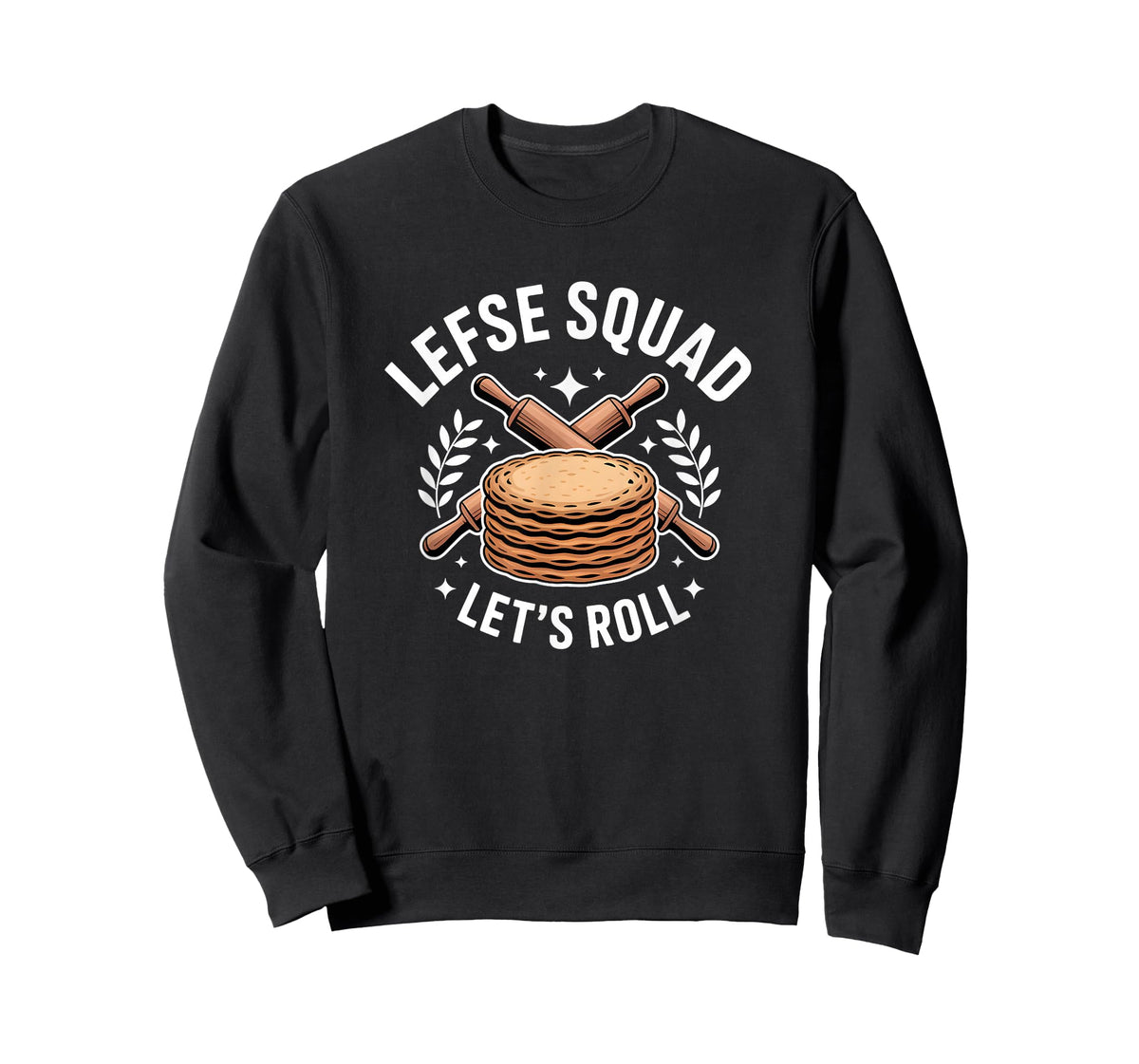 Lefse Squad Let’s Roll Funny Norwegian Food T-Shirt