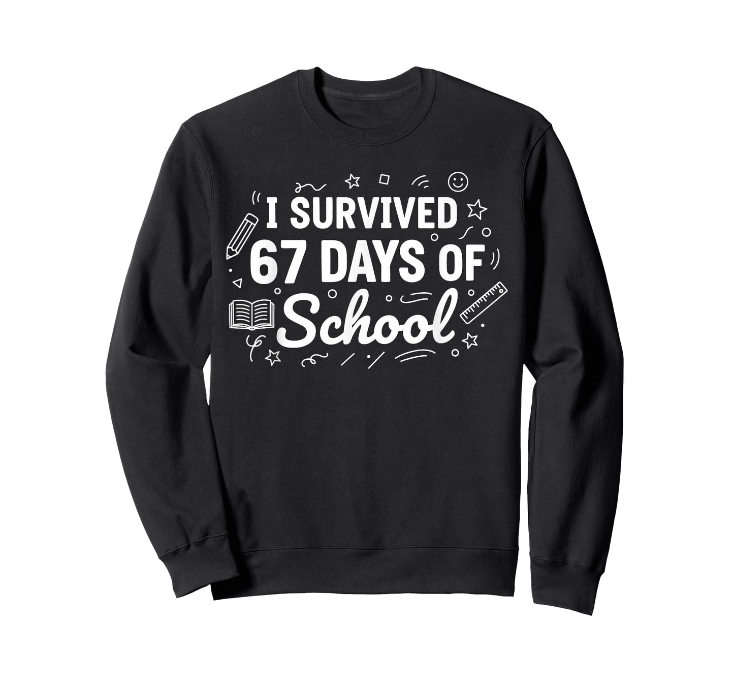 I Survived 67 Days of School 6 7 Teacher Boys Kids Six Seven T-Shirt