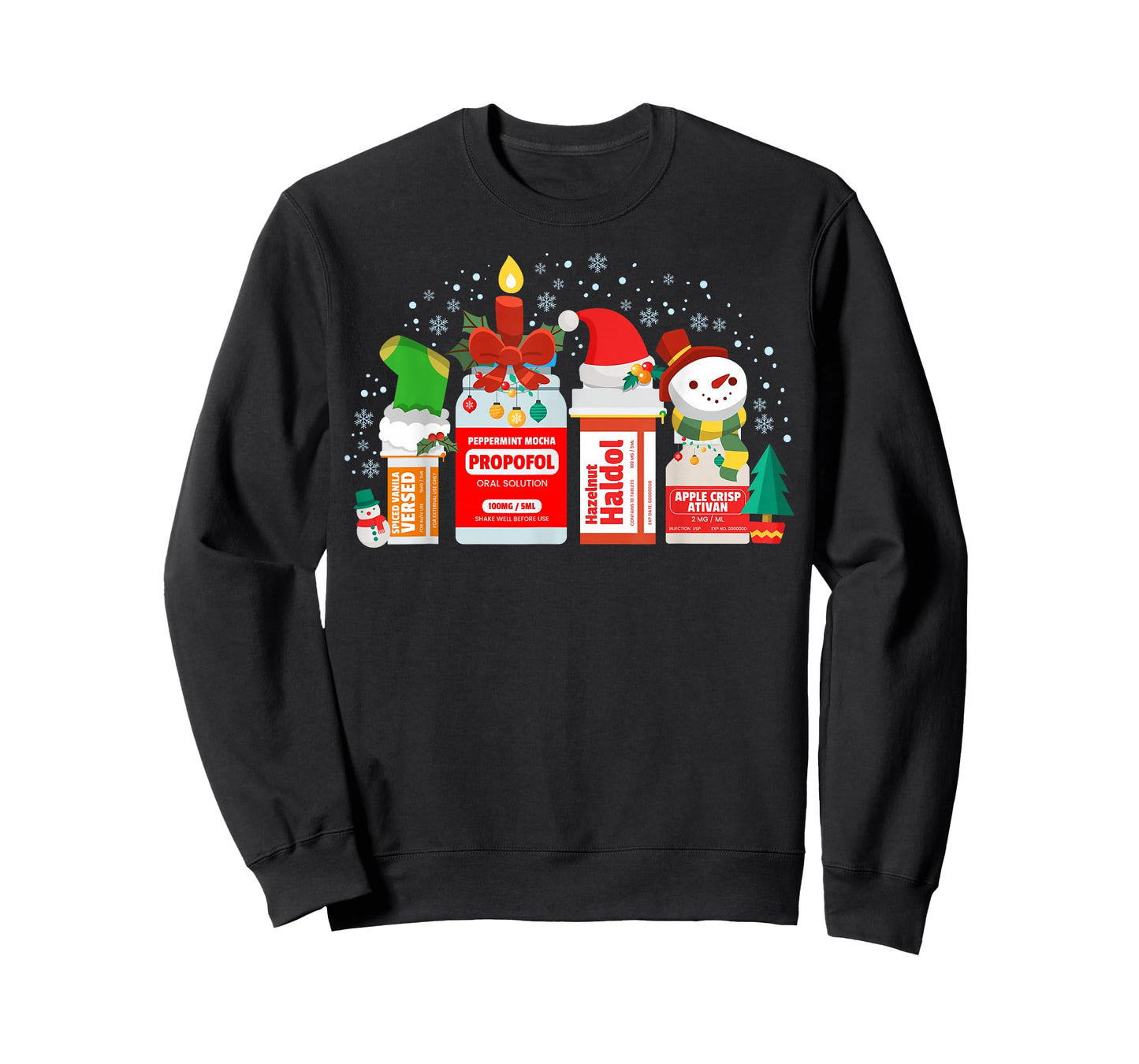 Christmas ICU Nurse Happy Nursemas Xmas Holiday Pajama RN T-Shirt