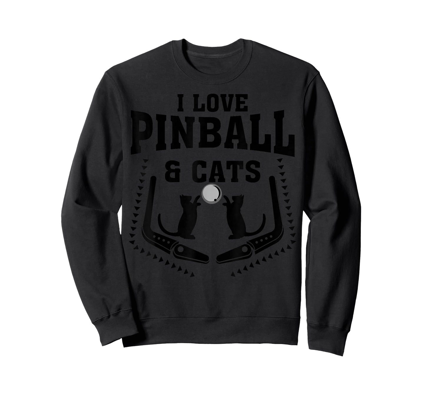 Funny I Love Pinball & Cats | Cool Arcade Machine Kitty Gift T-Shirt