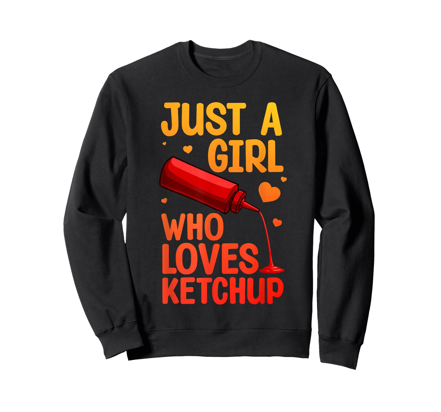 Cute Ketchup Design for Women Girls Condiment Ketchup Lovers T-Shirt