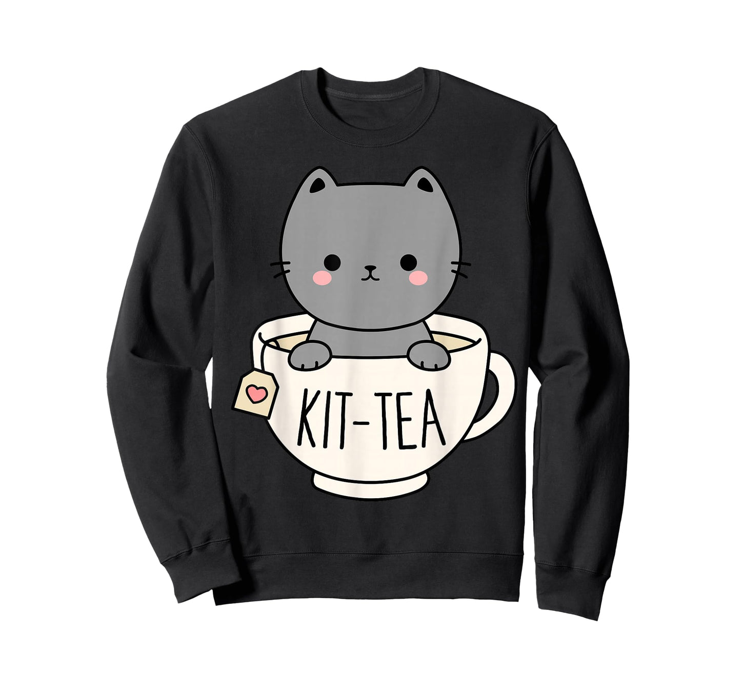 Kit-Tea Cute Kitten In Tea Cup Cat Lover Funny Cat Pun T-Shirt