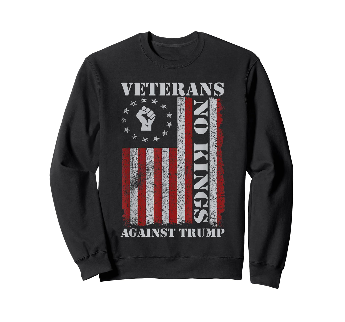 Military Veterans Protest USA Flag No Kings America Protest T-Shirt