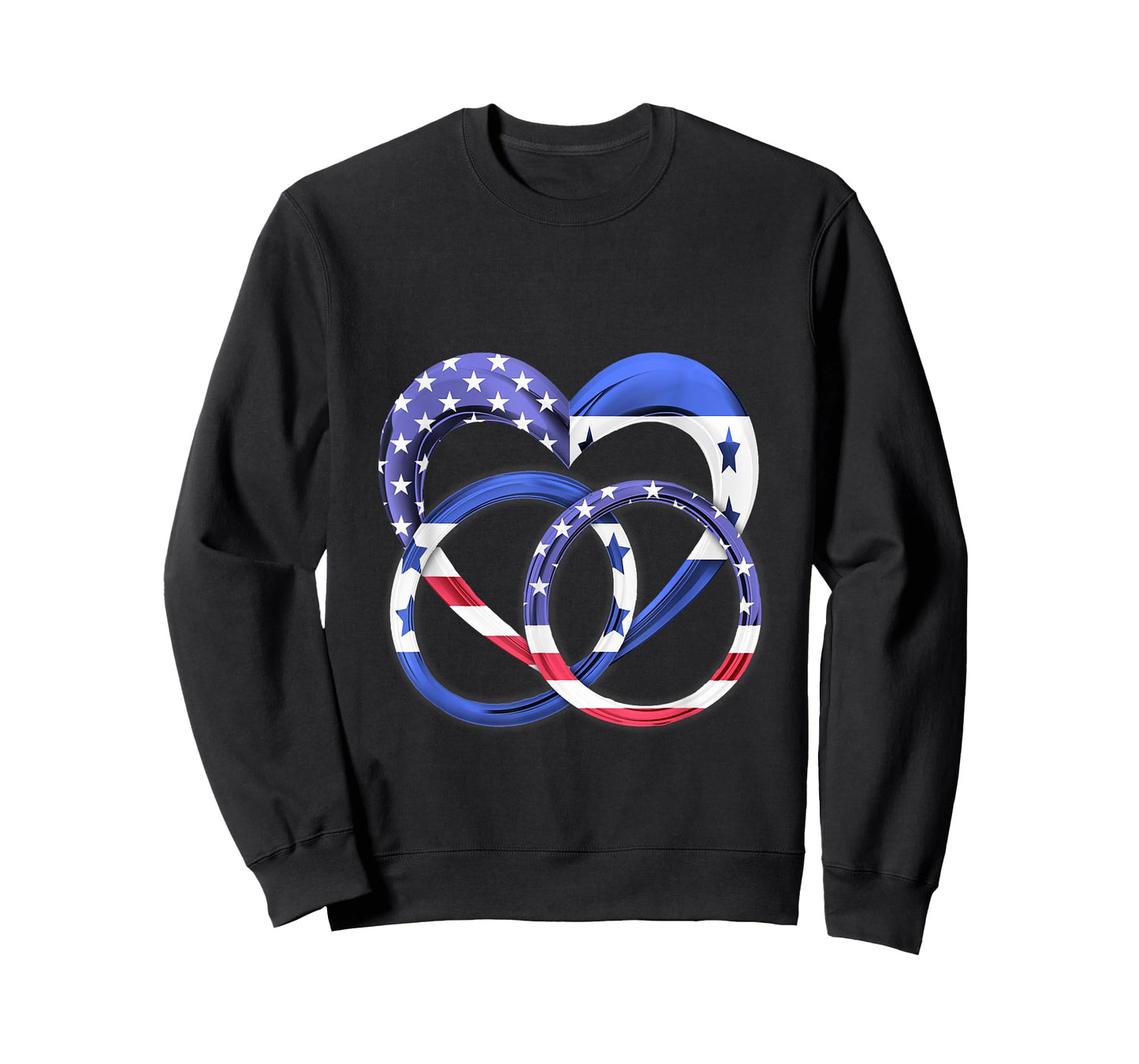 American Flag Heart Wedding Rings Marriage Honduras T-Shirt