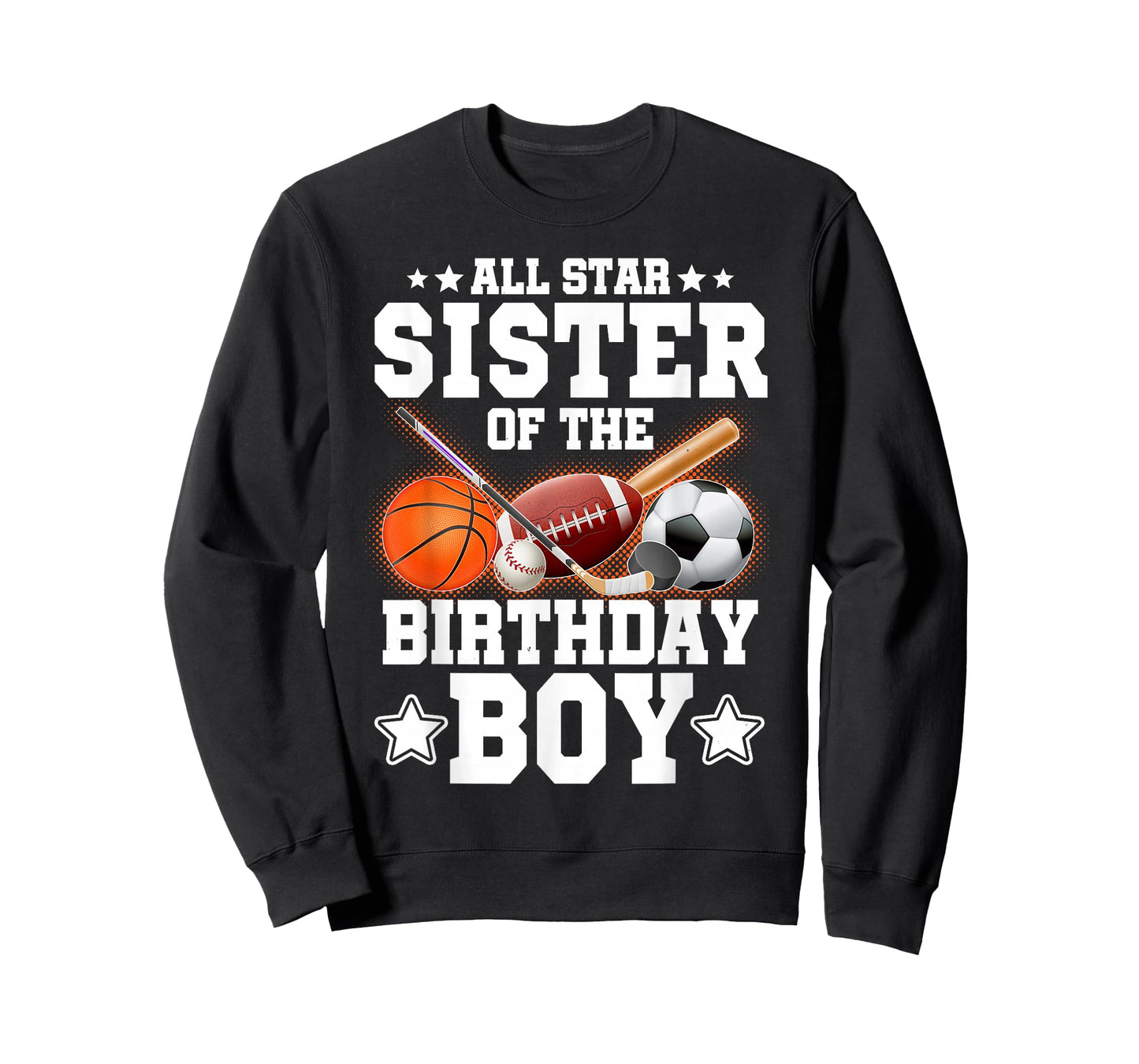 All Star Sister Of The Birthday Boy Basketball Soccer Sport T-Shirt