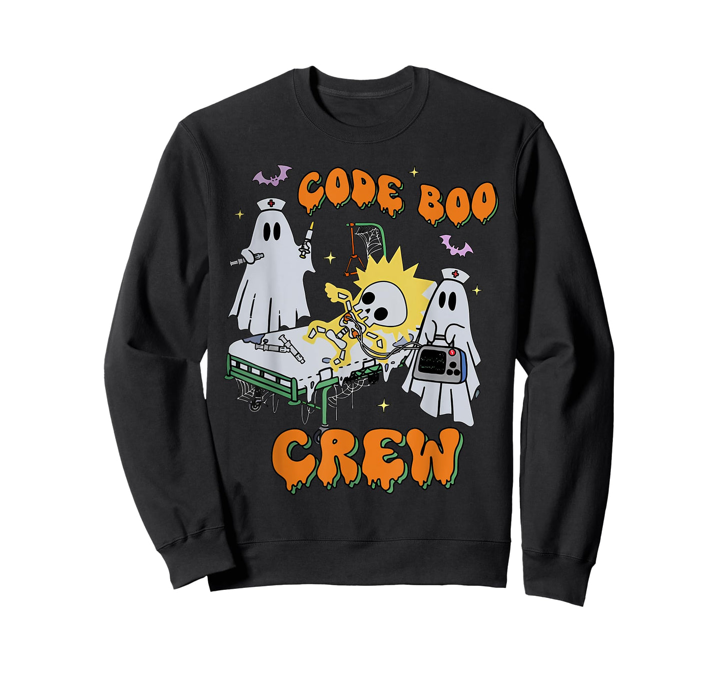 Code Boo Crew Funny Ghost Nurse Halloween Costume Nursing T-Shirt