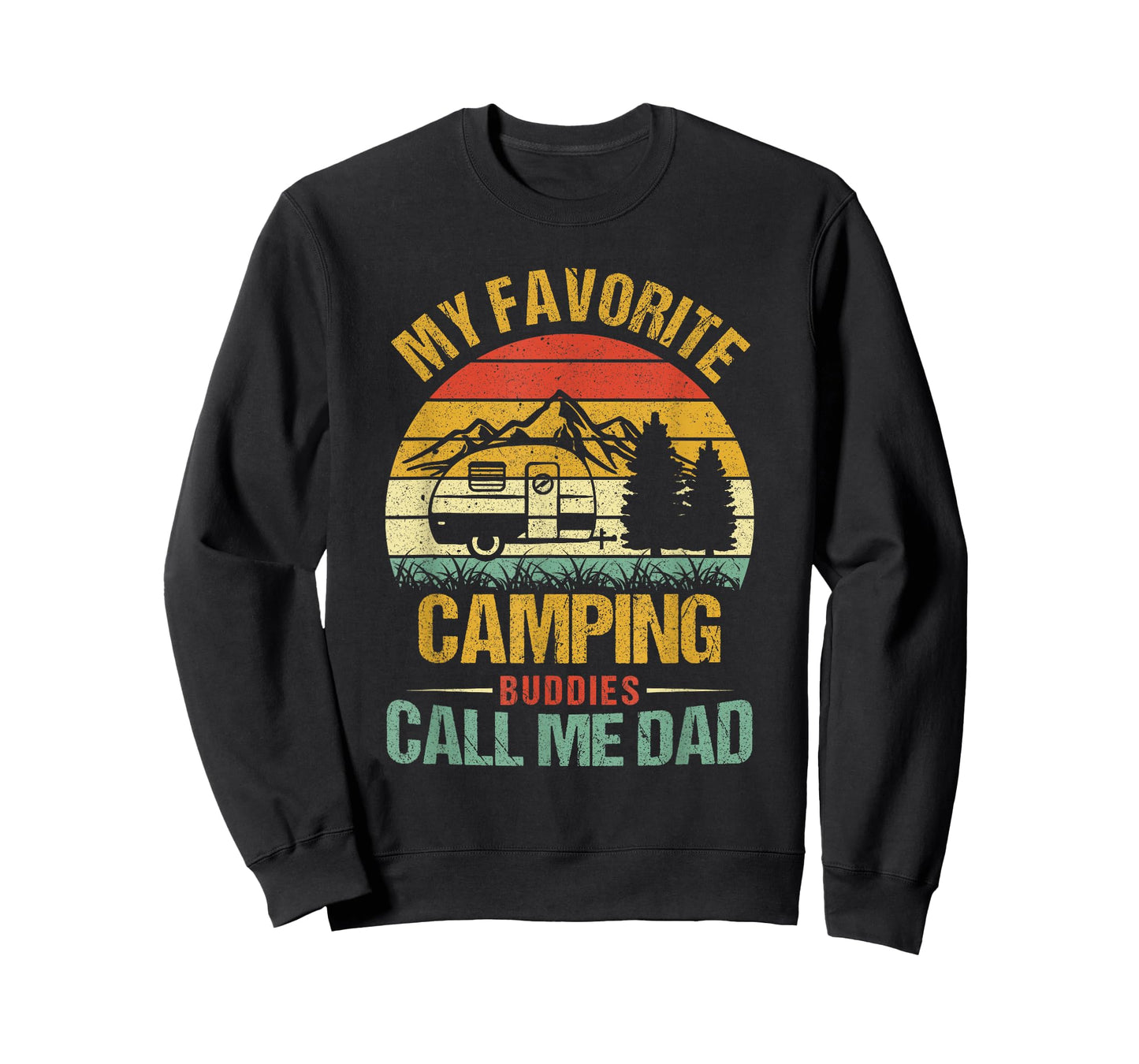 My Favorite Camping Buddies Call Me Dad Vintage Fathers Day T-Shirt