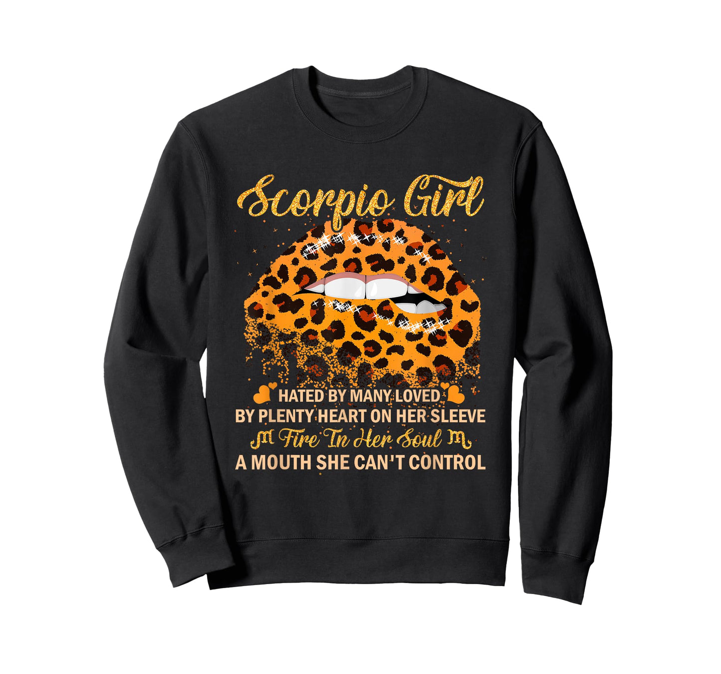 Scorpio Girl Birthday Leopard Sexy Lip Zodiac T-Shirt