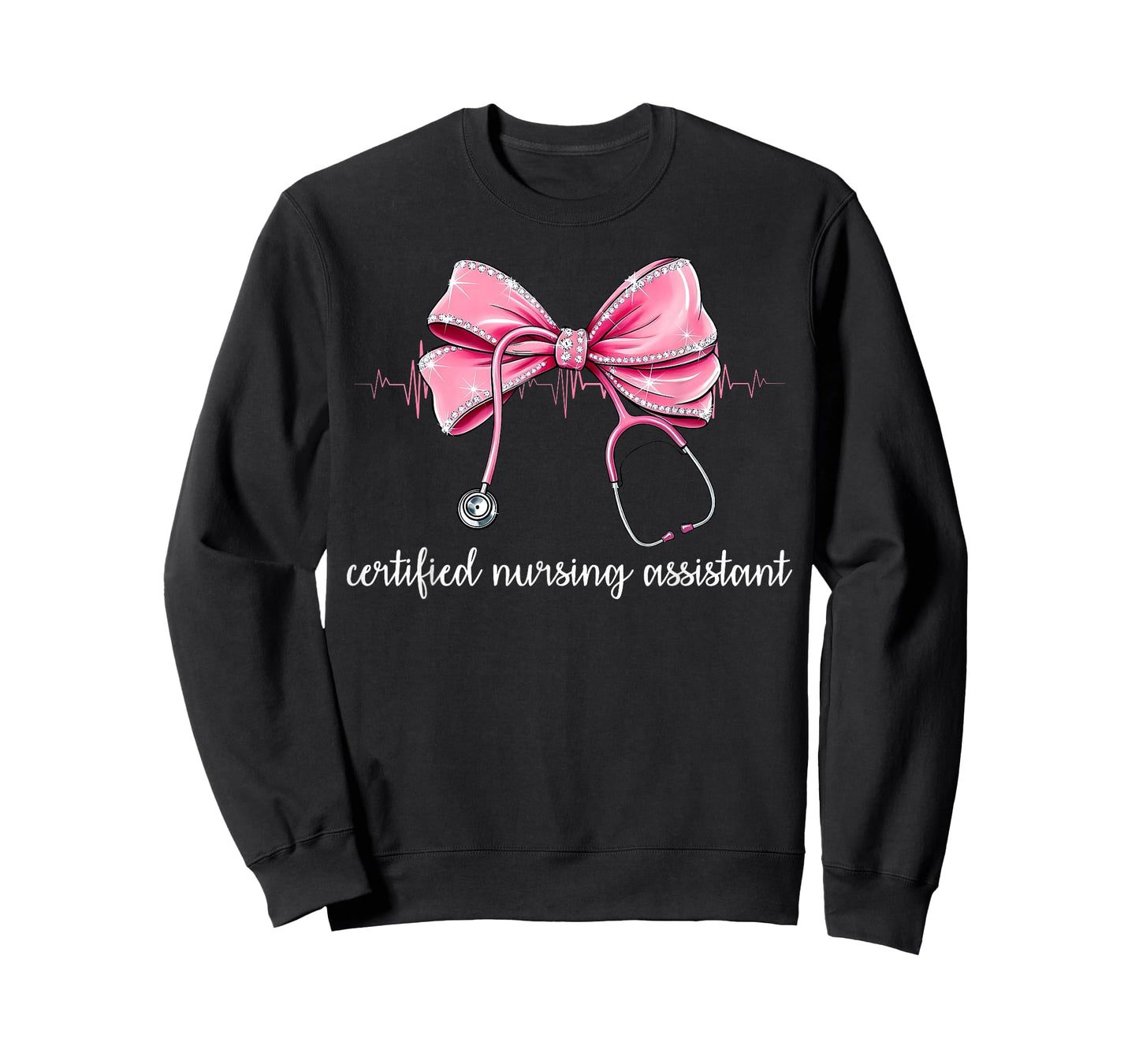 Certified Nursing Assistant CNA Stethoscope Coquette Bow T-Shirt