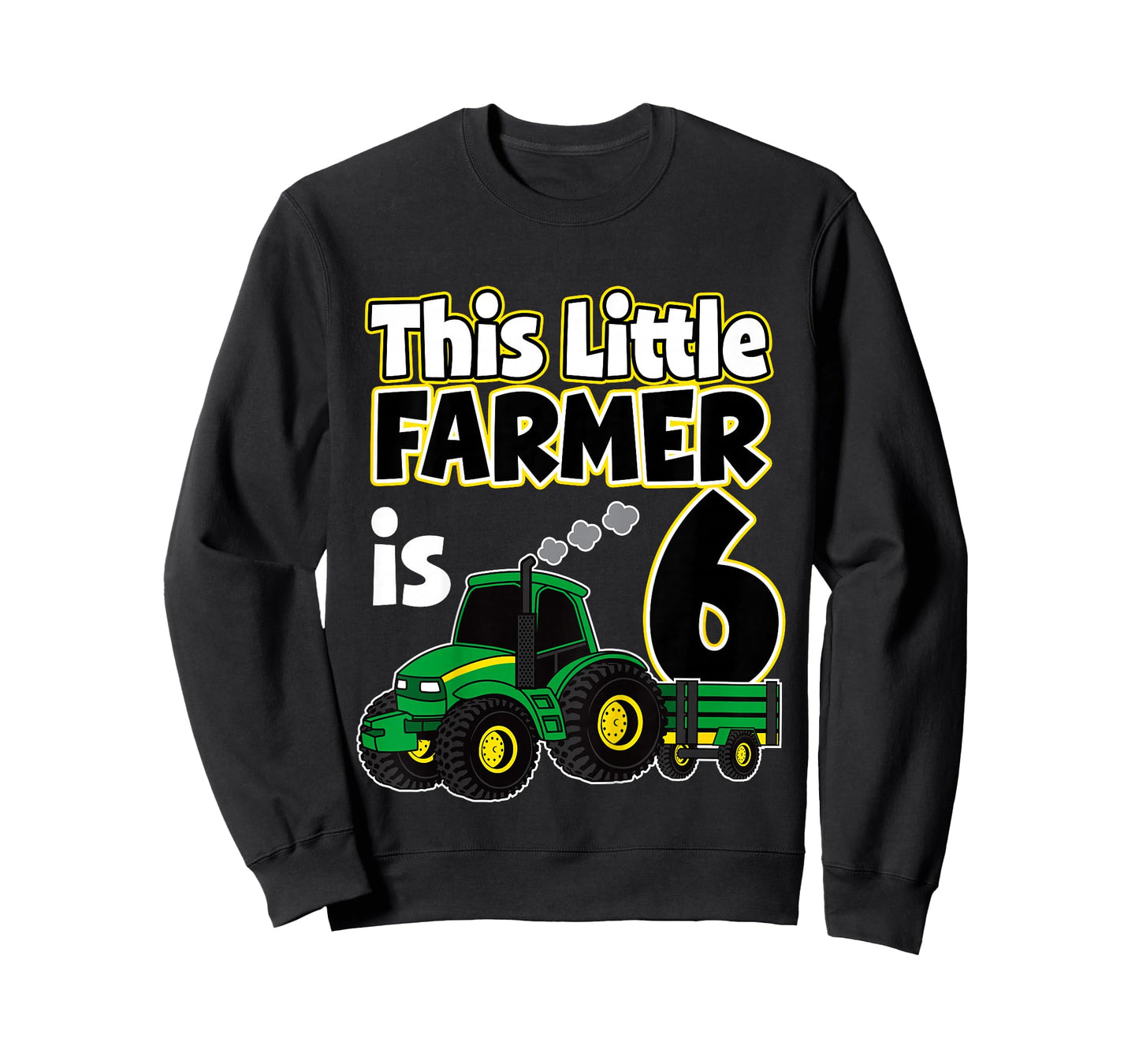 6th Birthday This Little Farmer Tractor 6 Year Old T-Shirt
