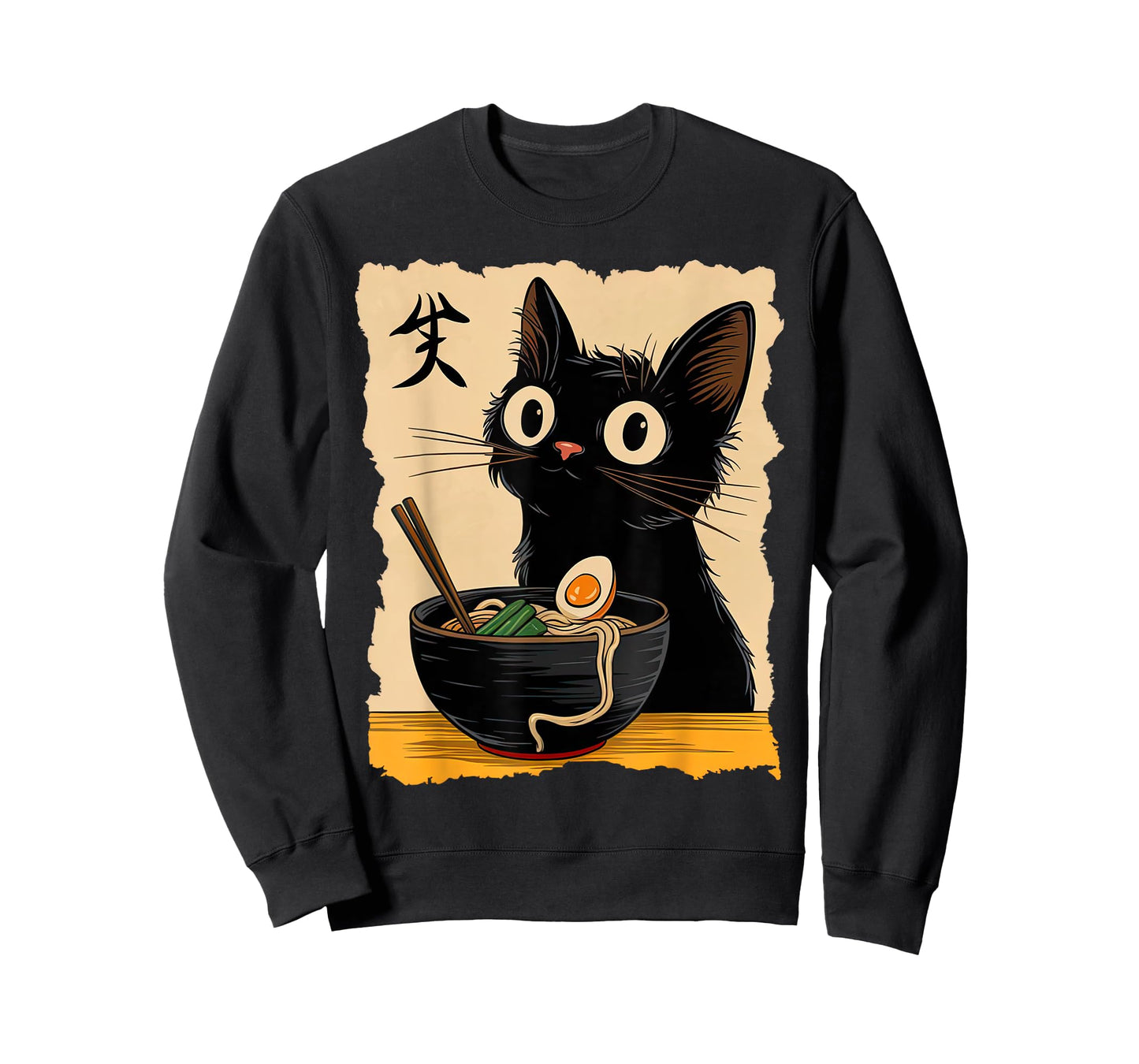 Black Cat Ramen Japanese Kawaii Anime Cat Ramen T-Shirt