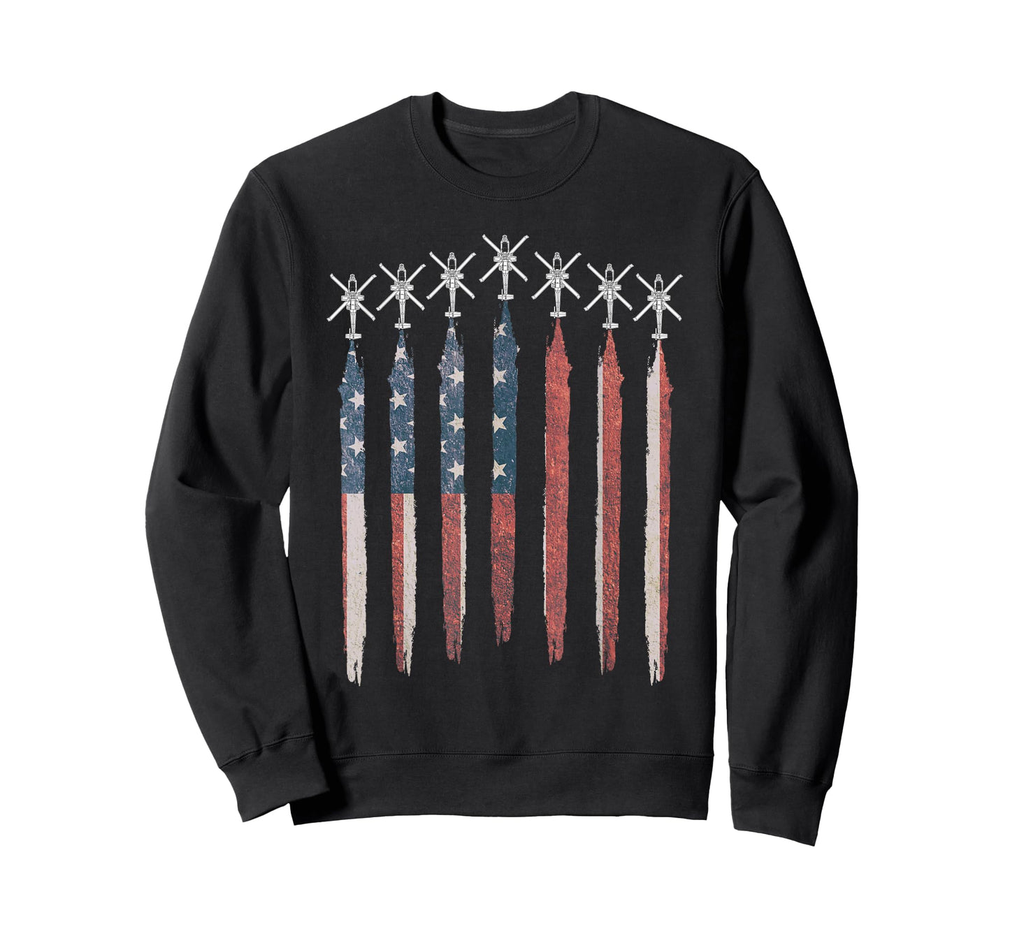 AH64 Apache Helicopter American Flag Apache Squadron T-Shirt