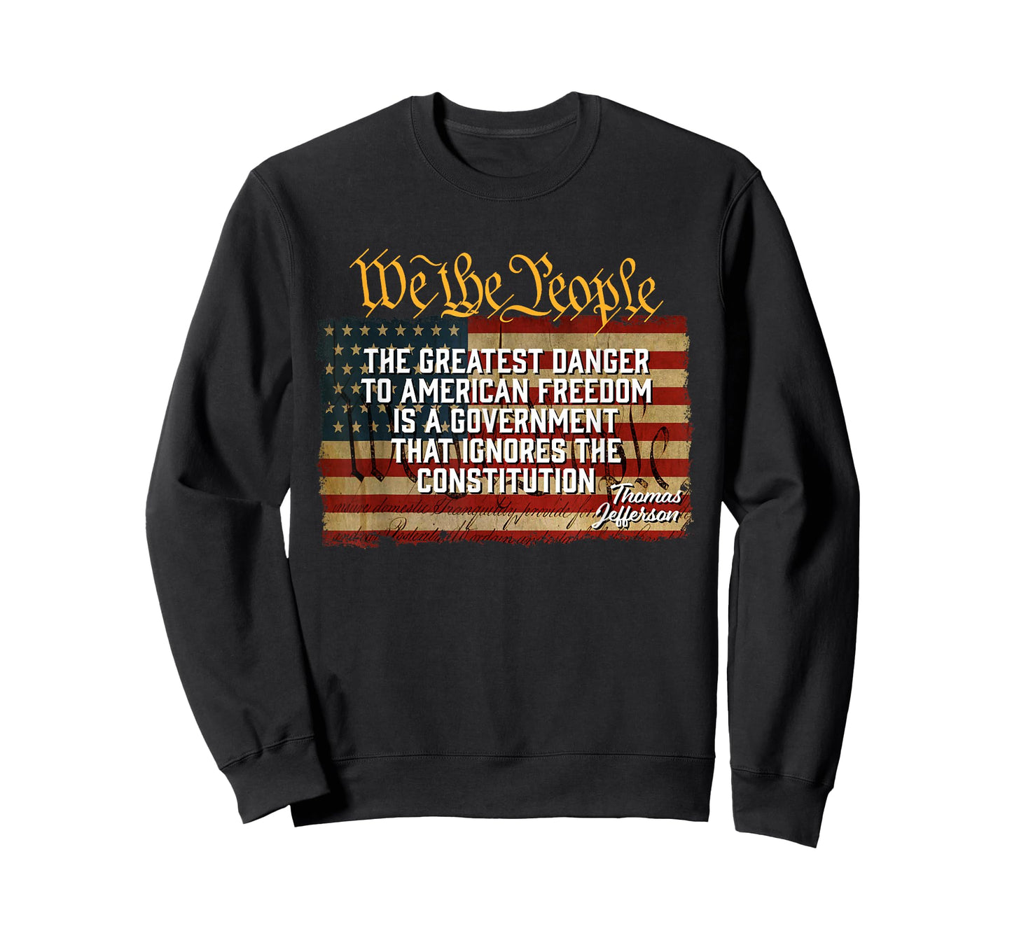 The Greatest Danger to American Freedom Thomas Jefferson T-Shirt Small
