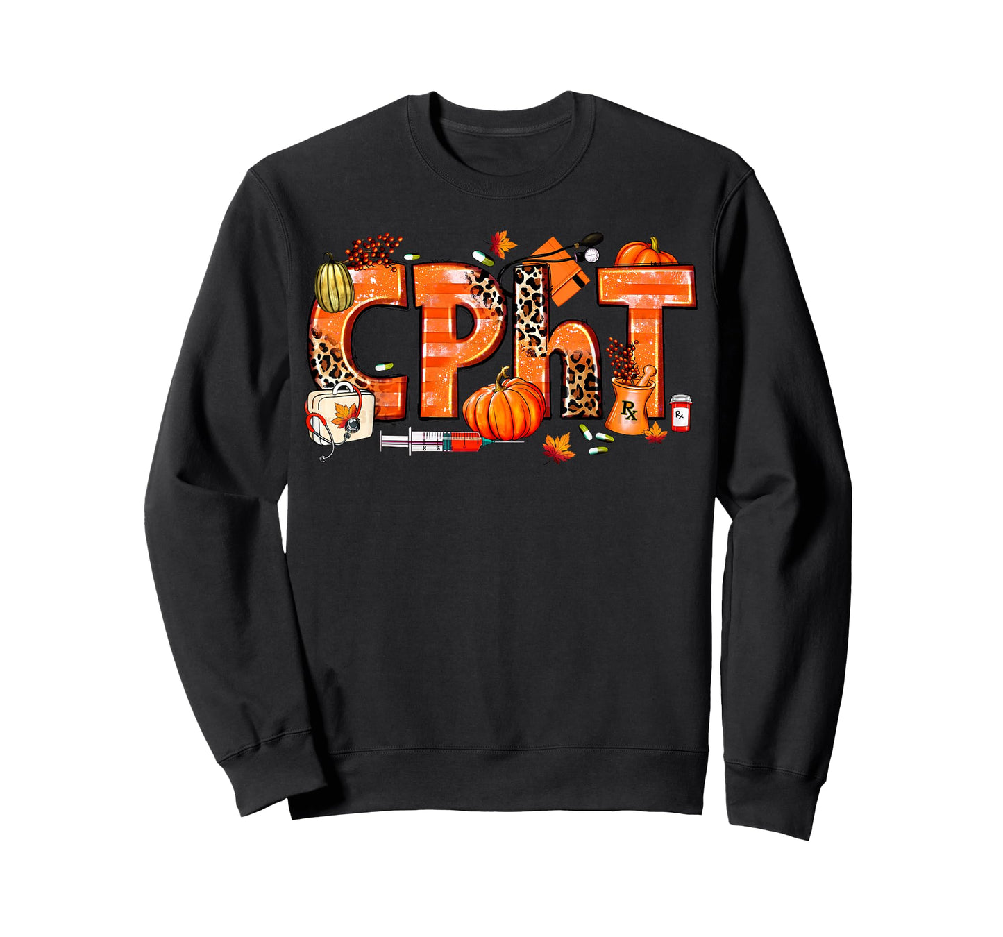 CPHT Pharmacy Technician Fall Autumn Pumpkin Thanksgiving T-Shirt