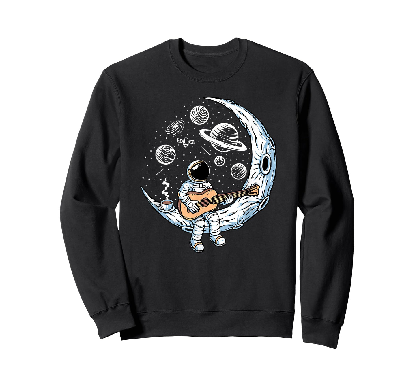 Astronaut playing guitar on the moon Spaceman allspace T-Shirt