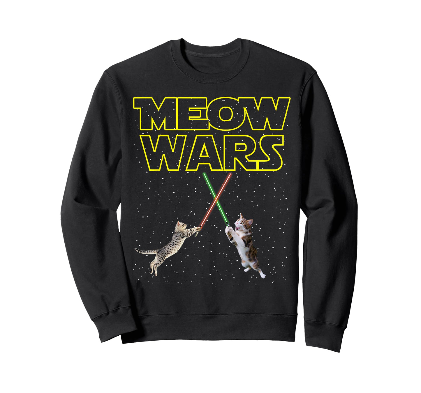 Meow Wars Cat Shirt Funny Gifts for Cats Lovers T-Shirts T-Shirt