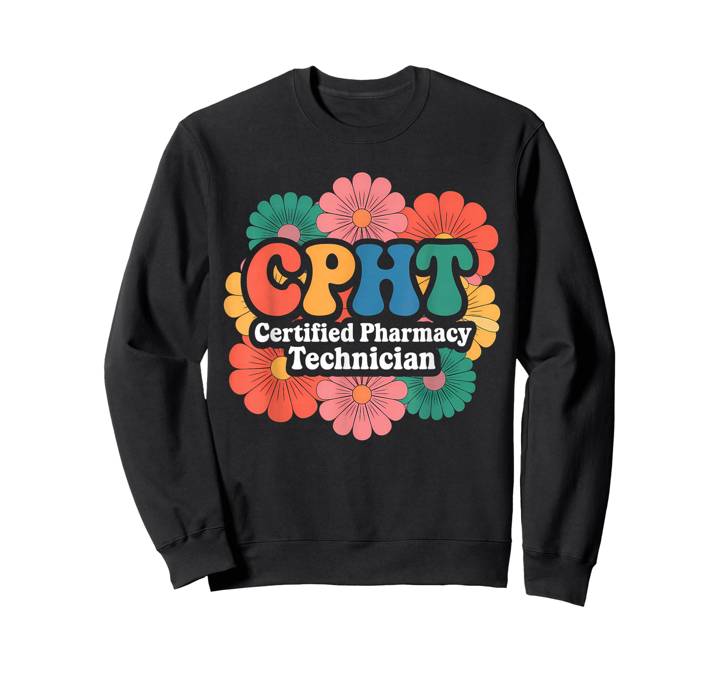 CPHT Certified Pharmacy Technician Floral Designs For Women T-Shirt