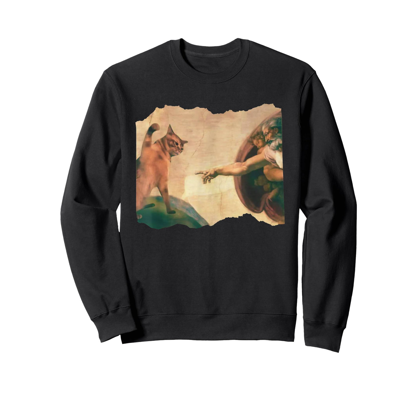 Funny Cat Swatting God's Hand Parody Cat The Divine Swipe T-Shirt