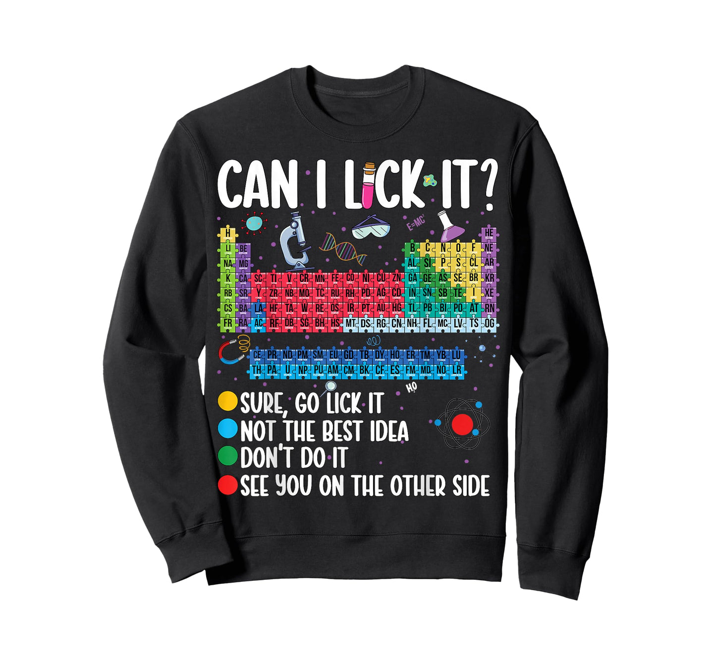 Can I Lick It Periodic Table Funny Science Chemistry Teacher T-Shirt