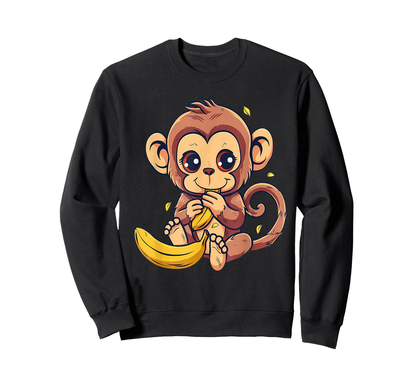 Banana Monkey Cute Monkey Wildlife Animal Art Drawing T-Shirt