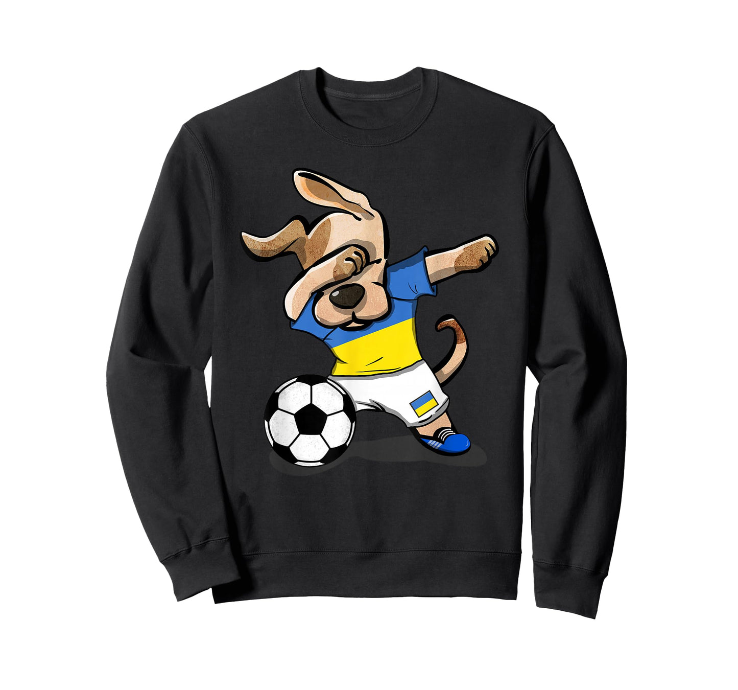 Dabbing Dog Ukraine Soccer Fans Jersey Ukrainian Football T-Shirt