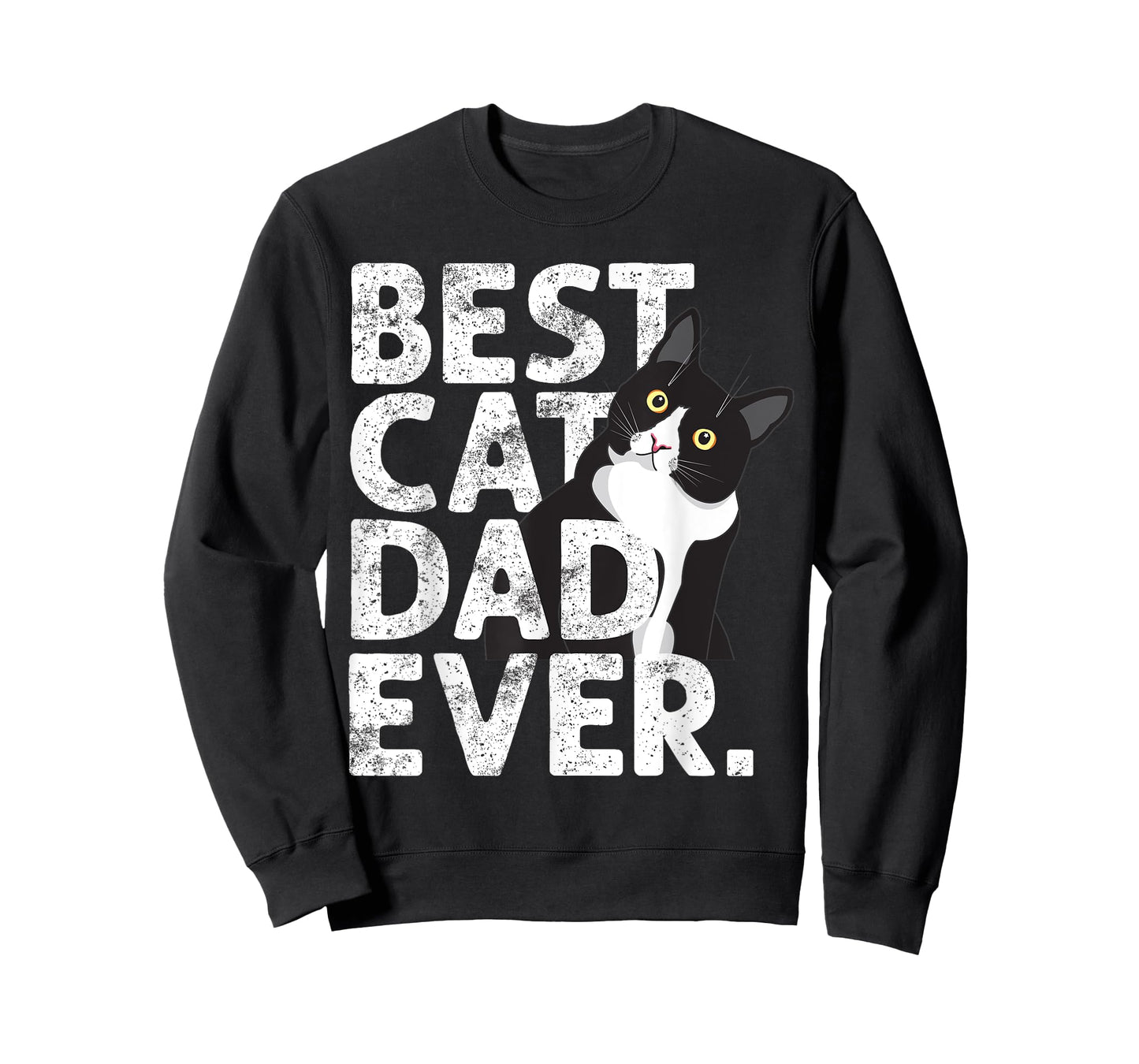 Funny Tuxedo Cat Daddy Father Gift Best Cat Dad Ever T-Shirt for Men Women