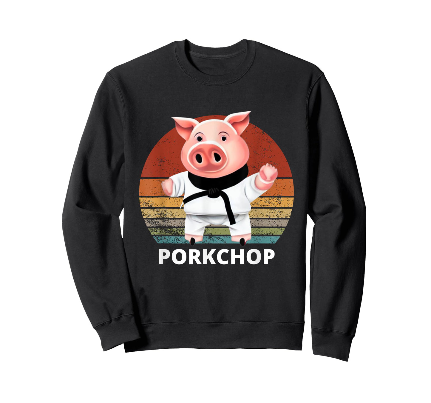 Animals Puns Pig Karate Pork Chop Pun T-Shirt