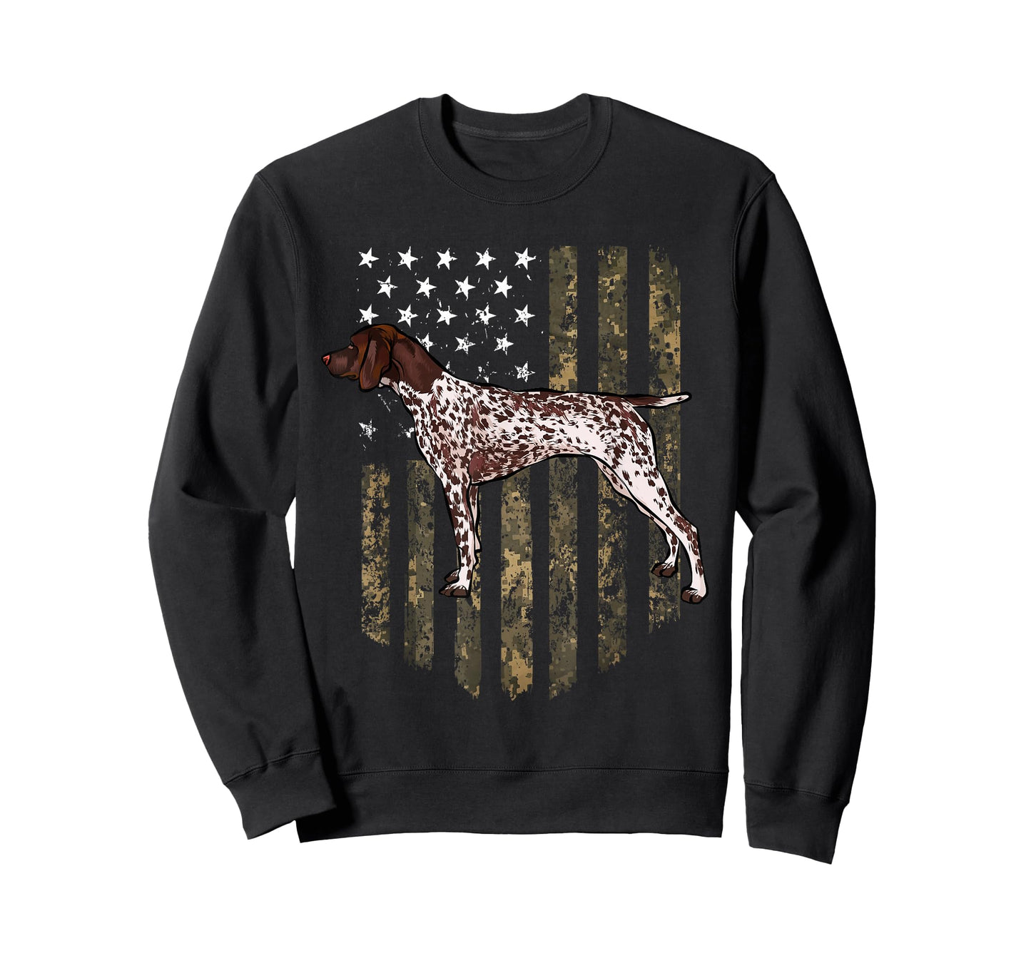 Camo American Flag German Shorthaired Pointer 4th of July T-Shirt