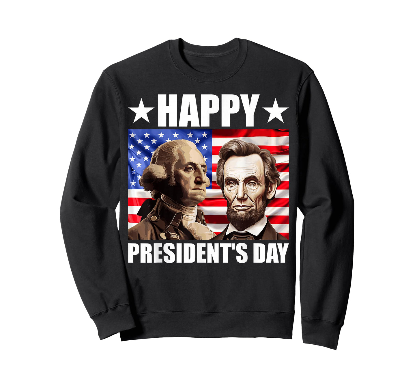 Retro Washington Lincoln American Flag Happy President's Day T-Shirt