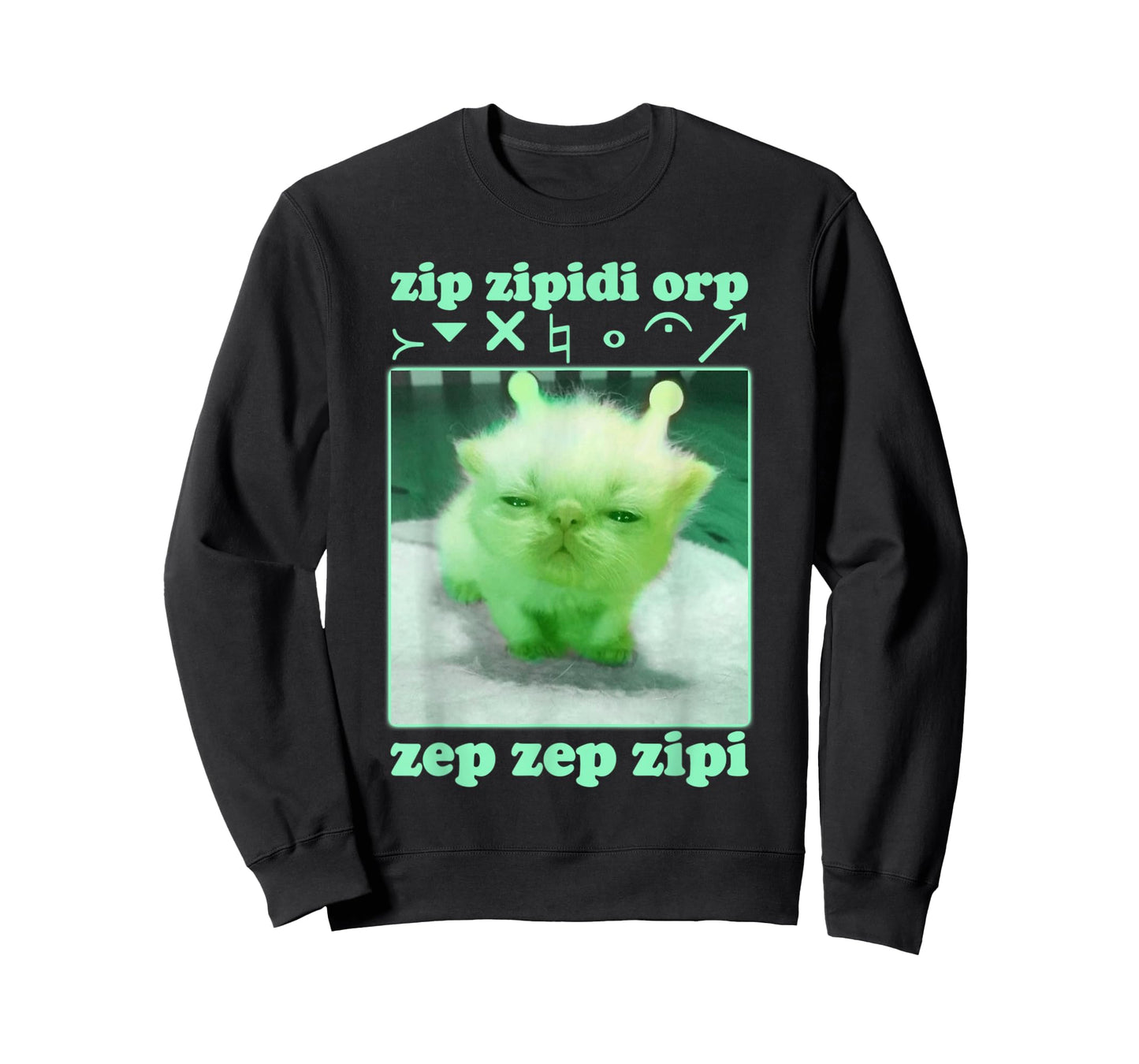 Funny Alien Cat Dank Meme Cringe Cat Woman Man Kids T-Shirt
