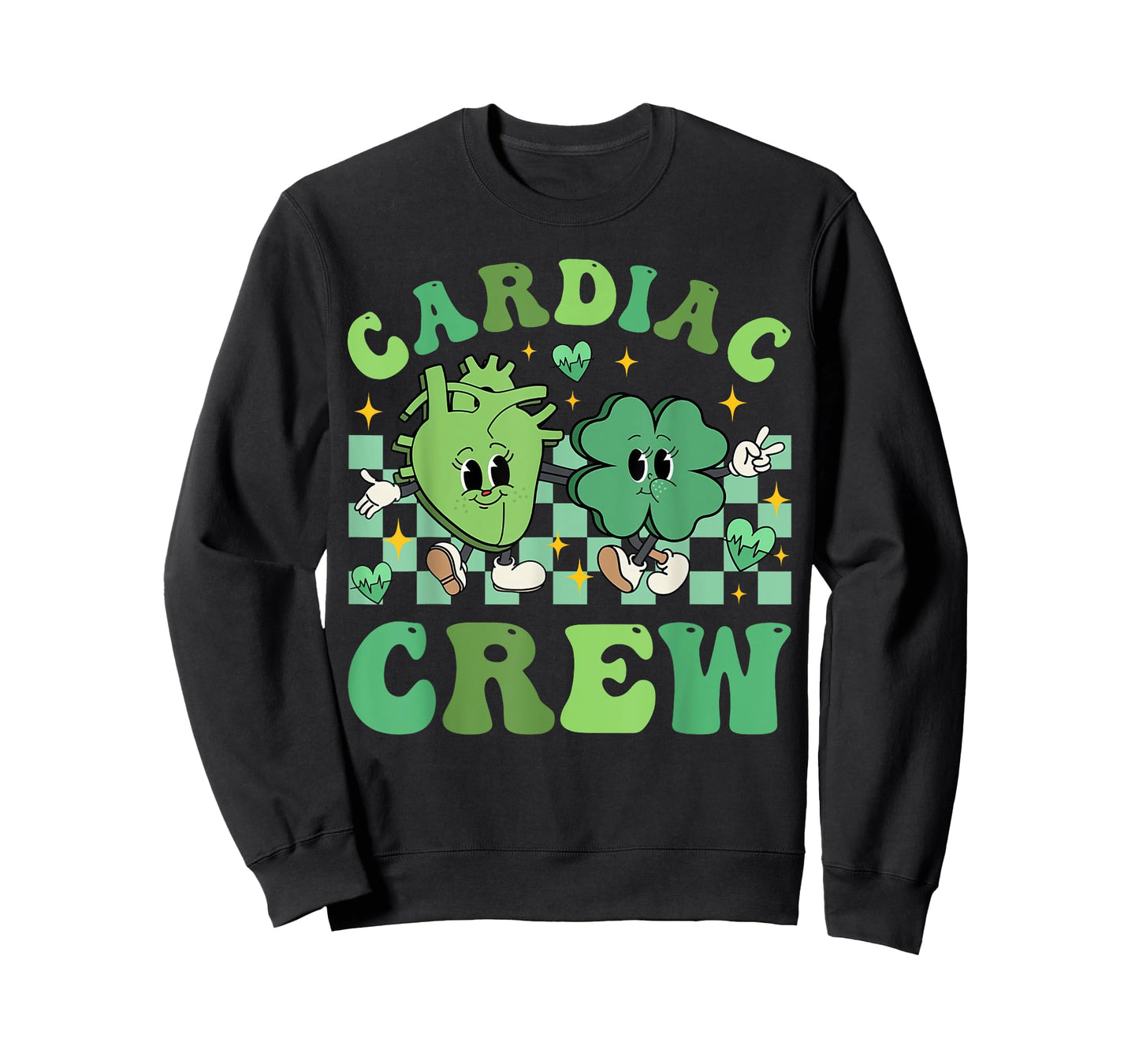 Cute Cardiac Crew Happy St Patricks Day Cardiology Echo Tech T-Shirt