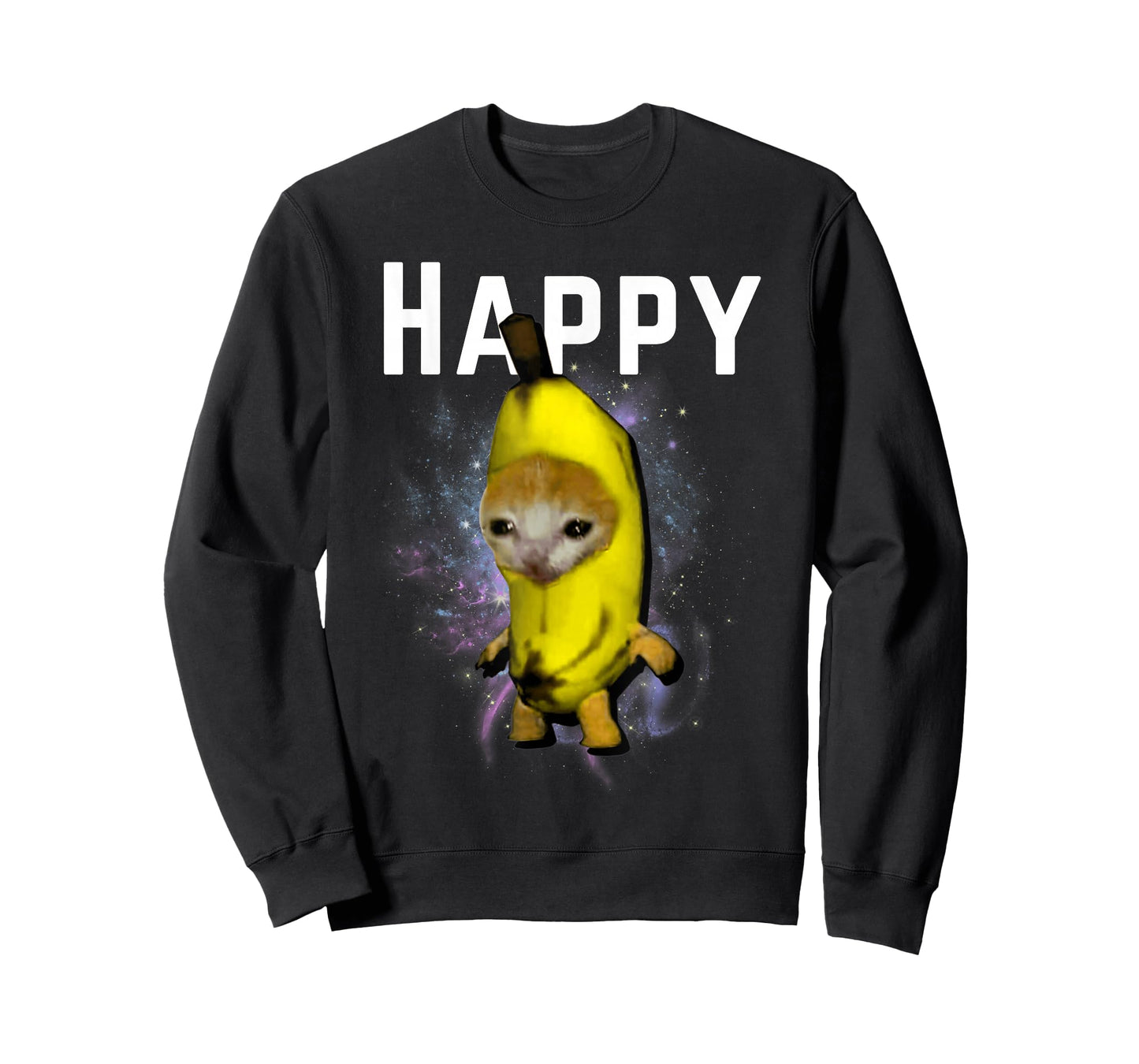 Banana Cat Happy Bananacat Meme Kitty Lovers Meme T-Shirt