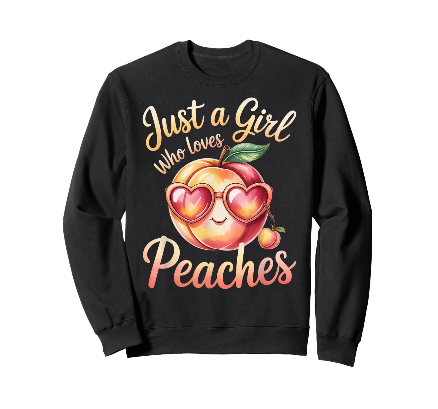 Cute Just A Girl Who Loves Peaches - Peaches Fruit Lovers T-Shirt
