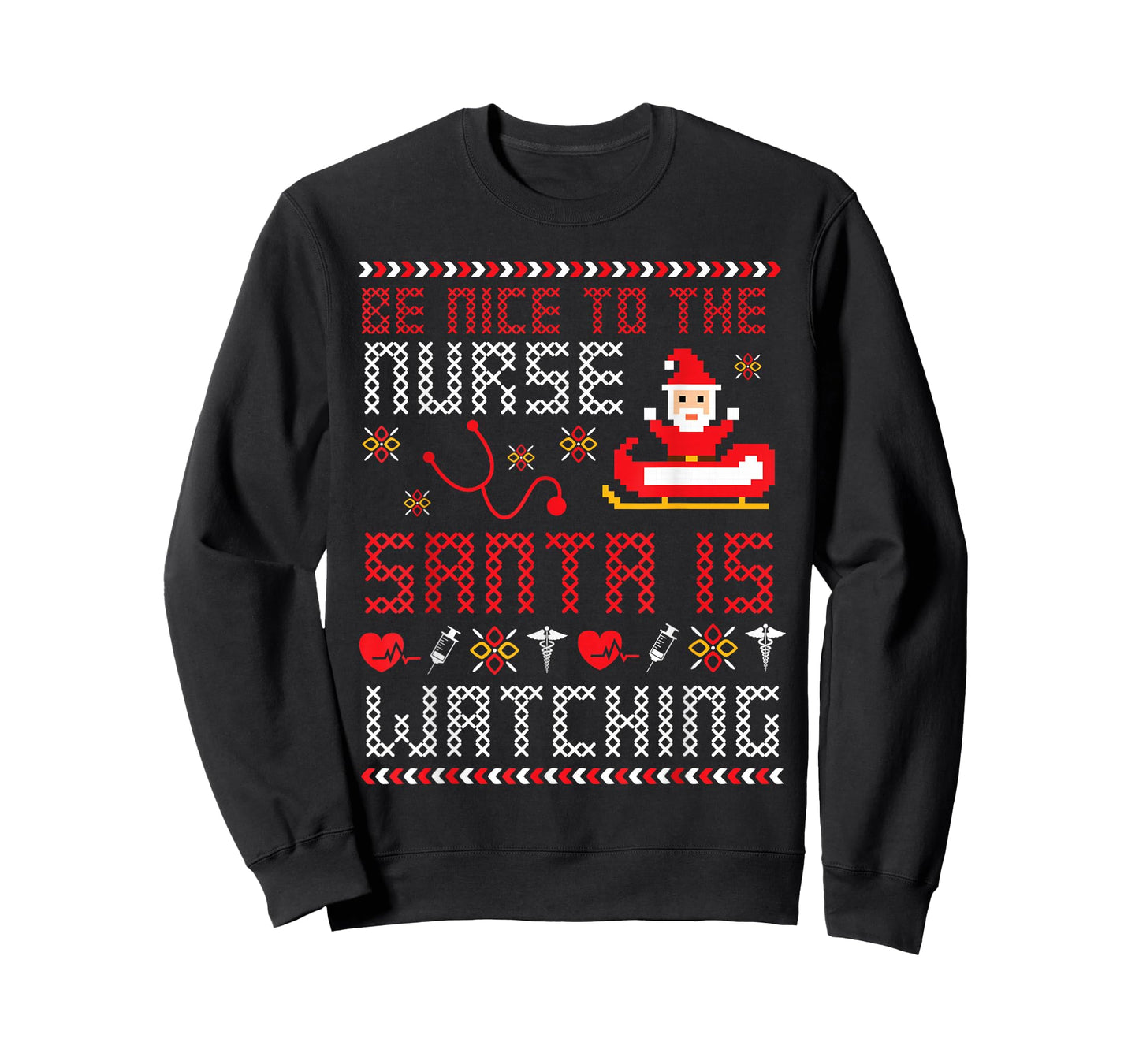 Christmas Santa Nurse Ugly Christmas Sweater T-Shirt