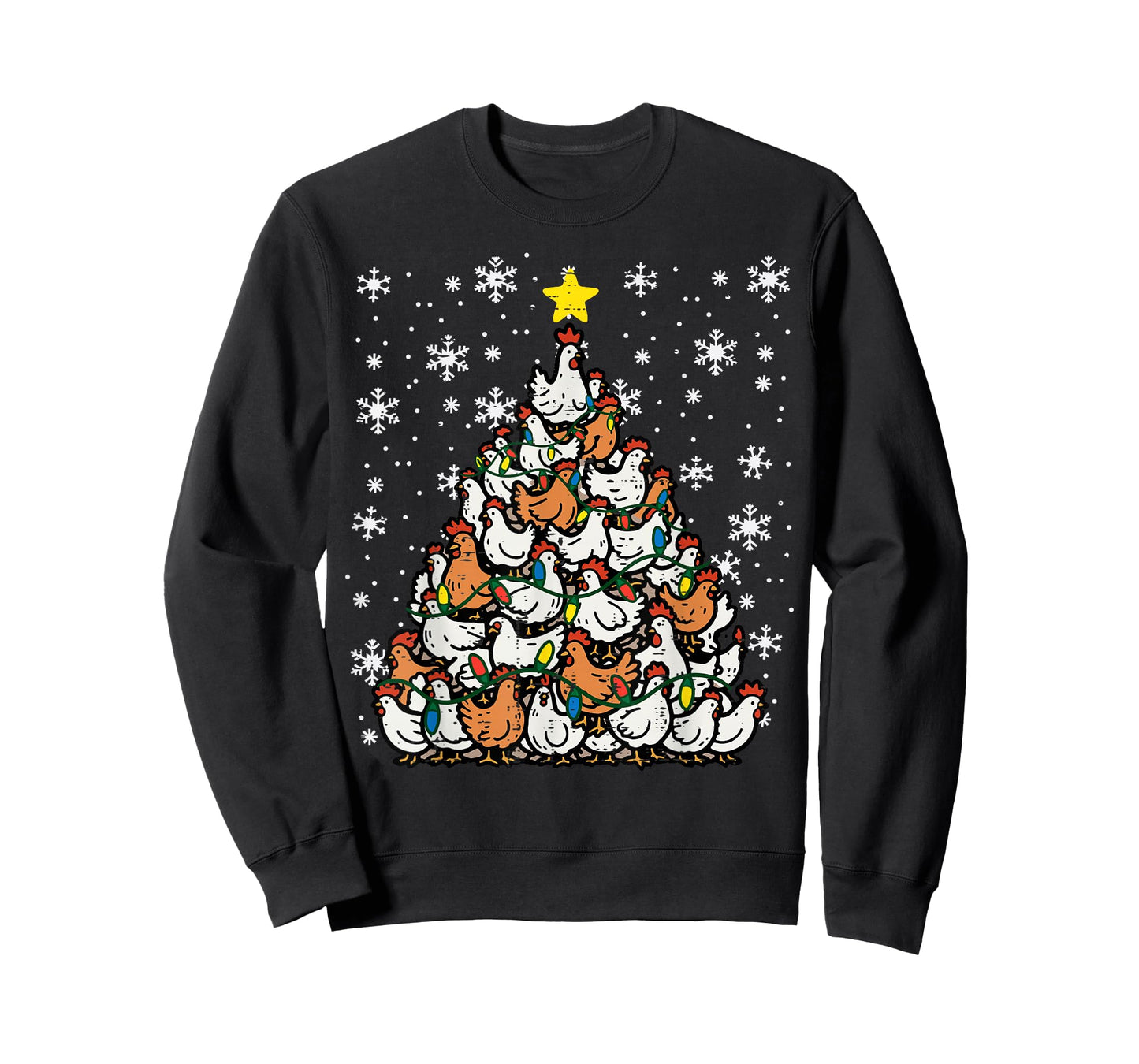 Christmas Chickens Xmas Tree Hens Farm Farmer Women Kids Men T-Shirt