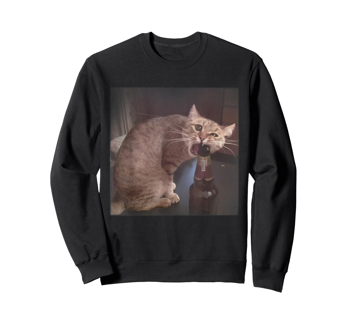 Funny Beer Cat Meme Humor Party Animal Gifts Men Women T-Shirt