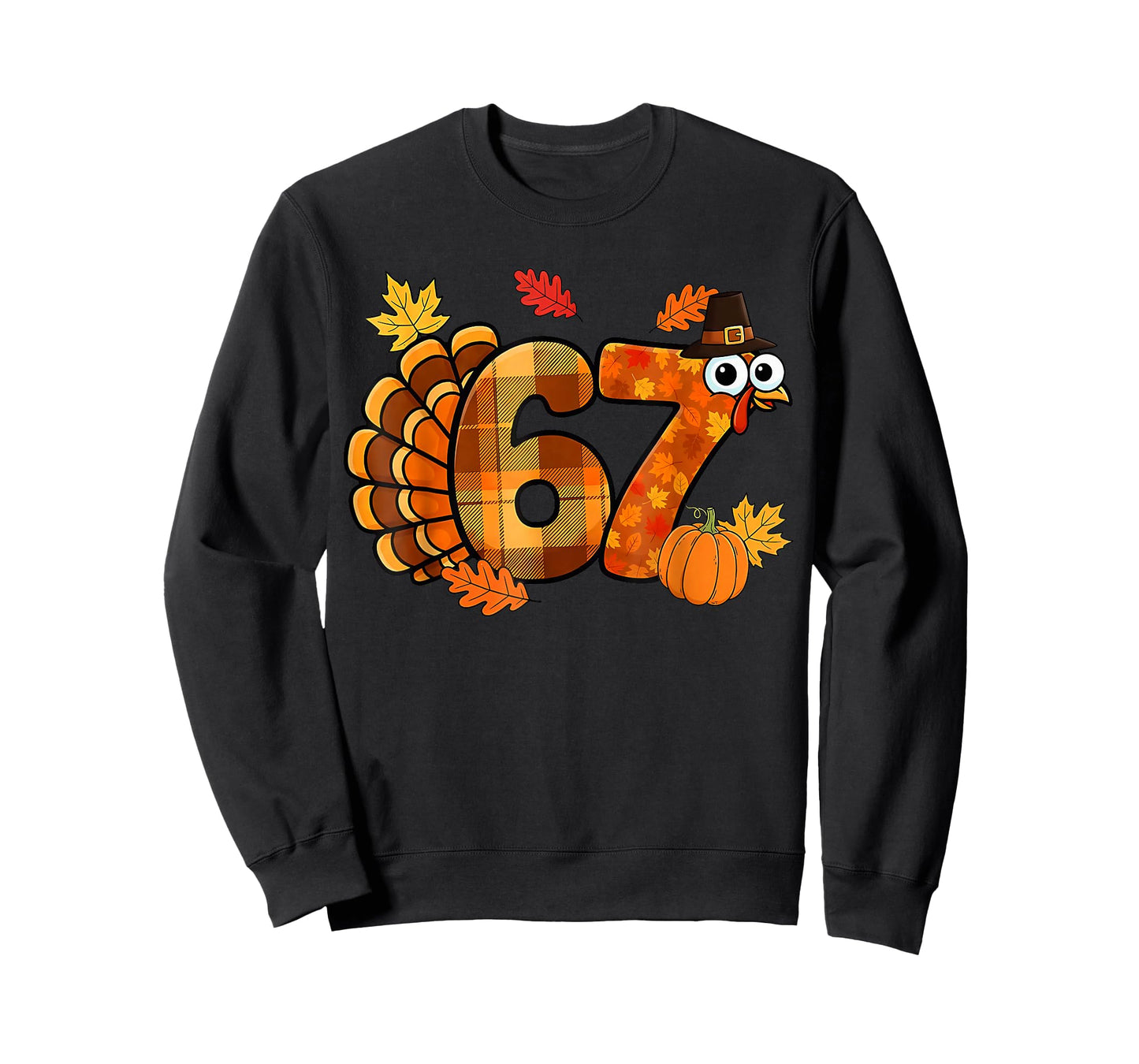 Funny 6 7 Six Seven Meme Thanksgiving Turkey Holiday T-Shirt