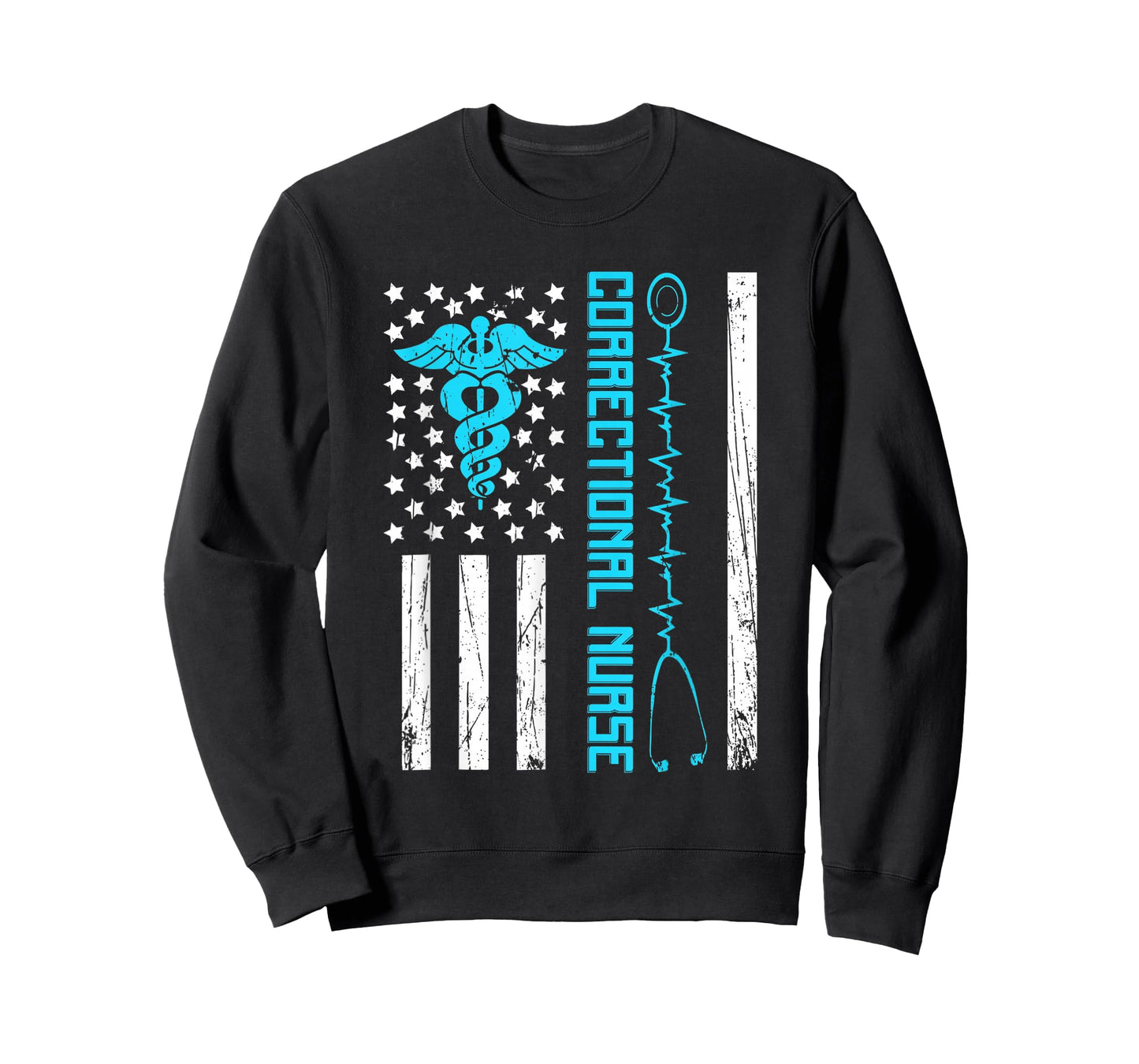Cute Correctional Nurse Us Flag Nursing Healthcare Nurses T-Shirt