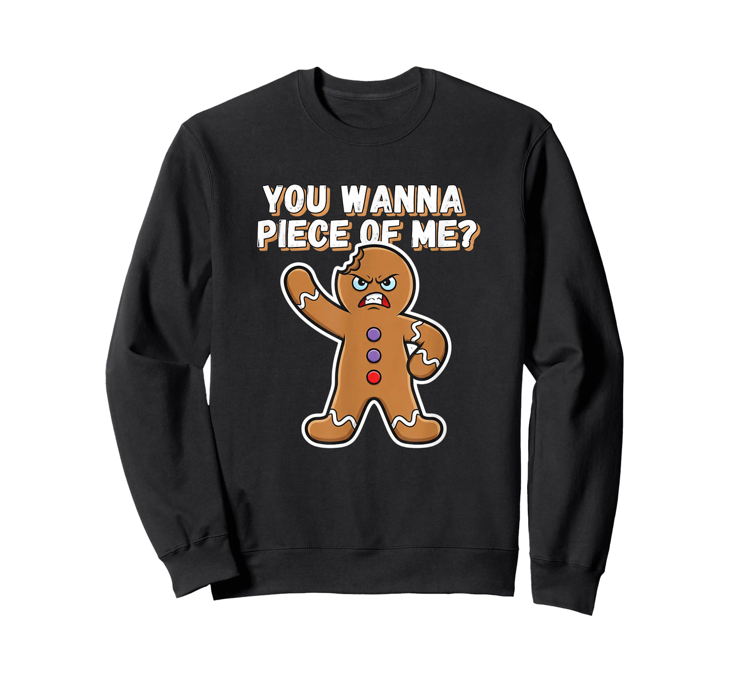 Christmas You Wanna Piece of Me? Funny Angry Gingerbread T-Shirt