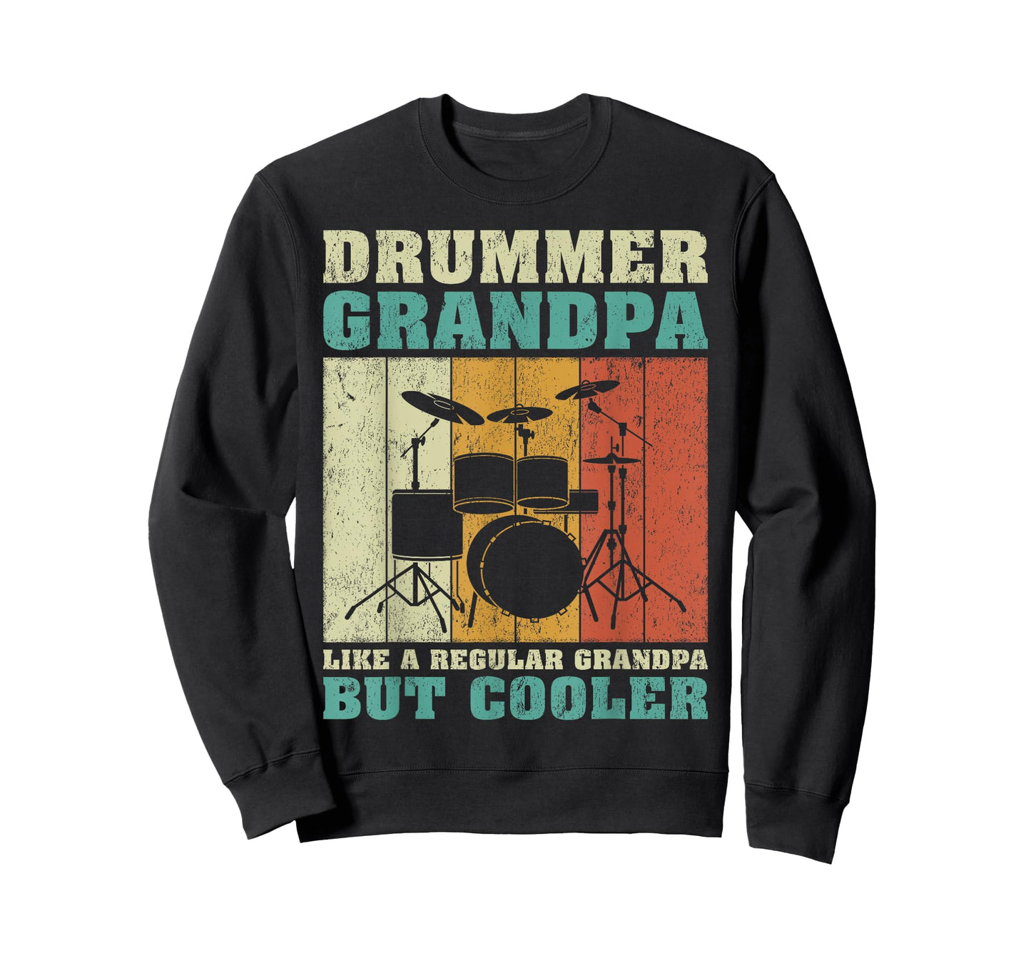 Vintage Drummer Grandpa Like A Regular Grandpa Father's Day T-Shirt
