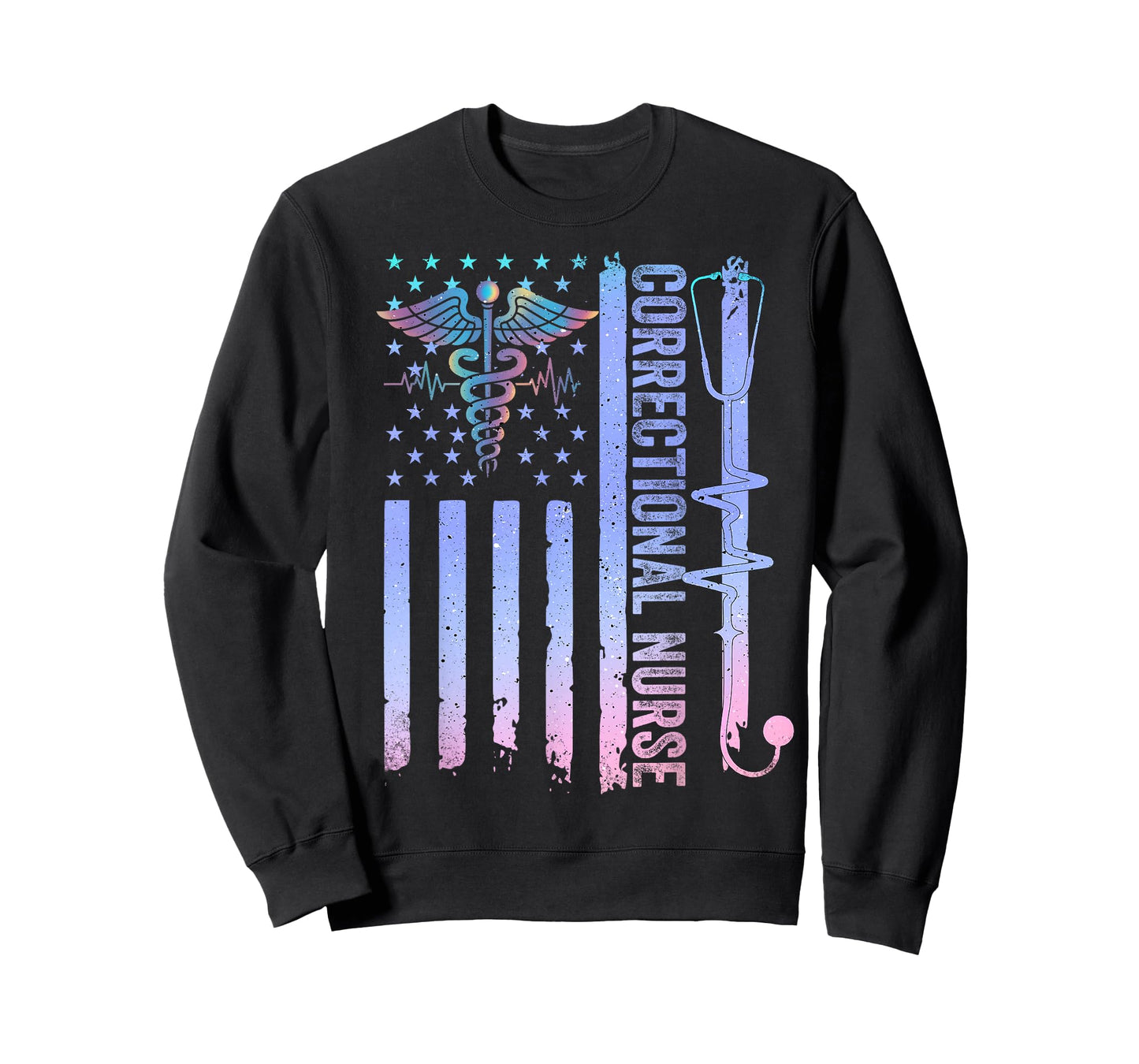 Correctional Nurse American Flag Corrections Nursing Squad T-Shirt