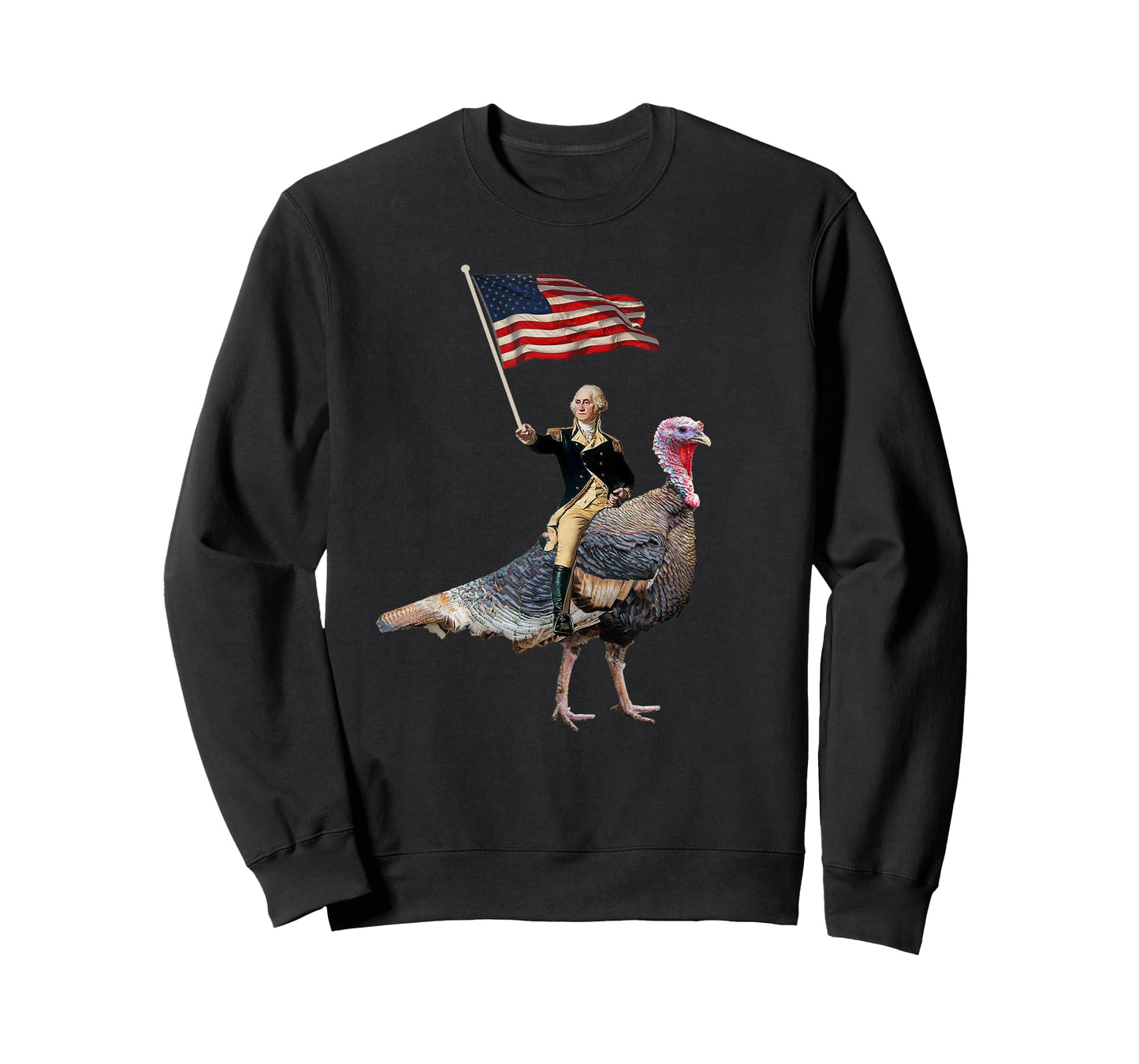 George Washington Riding A Turkey Funny Thanksgiving T-Shirt