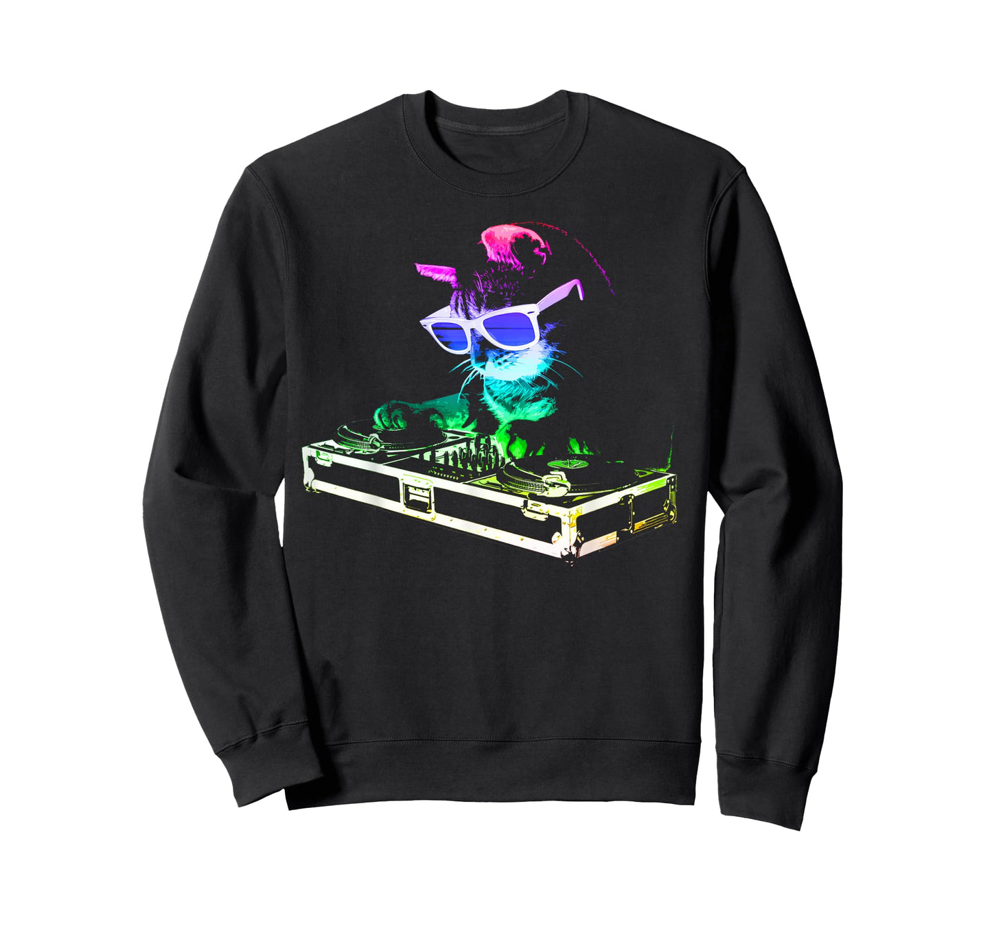 House CAT (Rainbow DJ Cat Kitty) T-Shirt Small