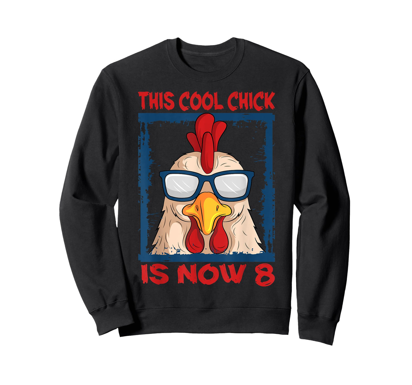 Chicken 8th Birthday Cool Chick Barnyard Farm Party Barn T-Shirt