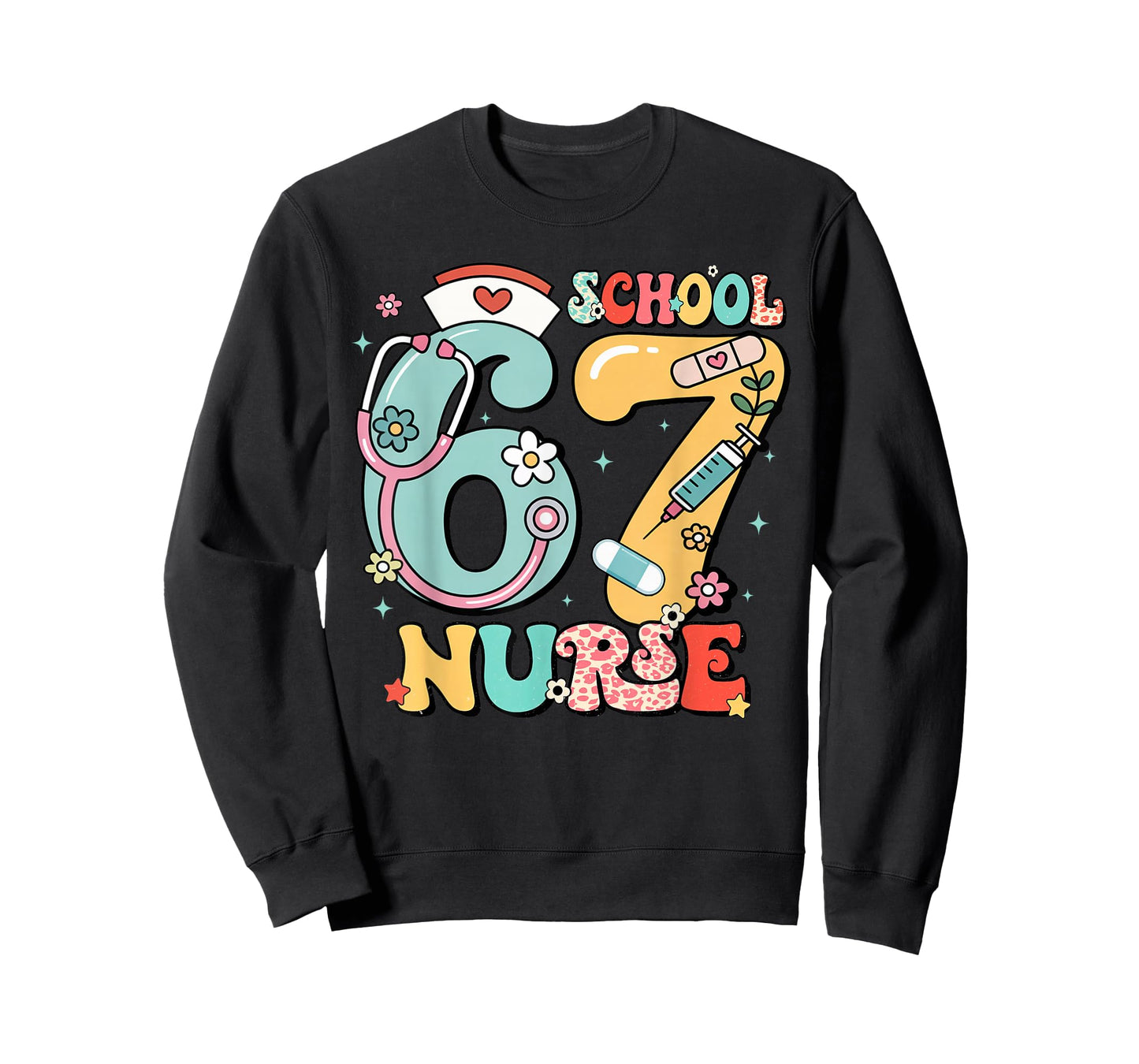 67 Meme Funny School Nurse Six Seven Meme T-Shirt