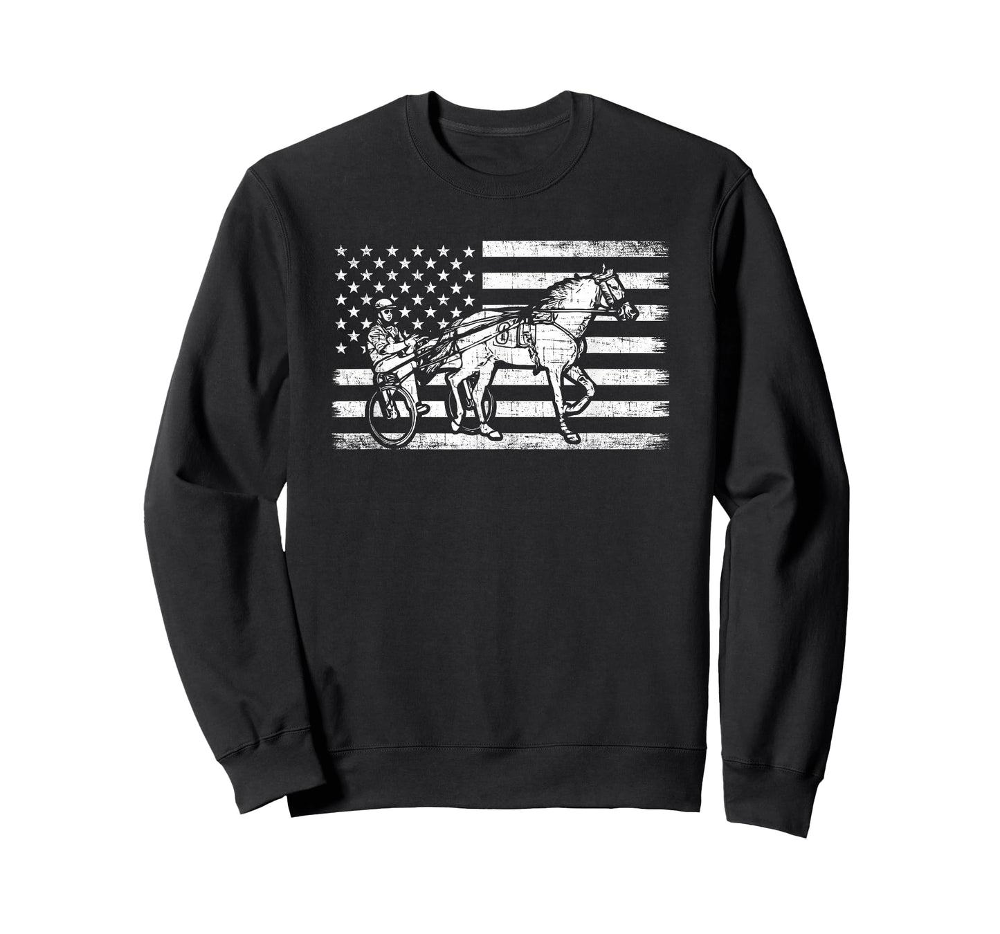Harness racing american flag, horse harness racing T-Shirt