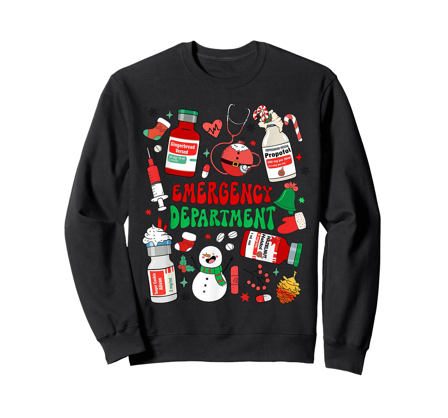 Christmas Emergency Room ER RN Nurse Department Healthcare T-Shirt