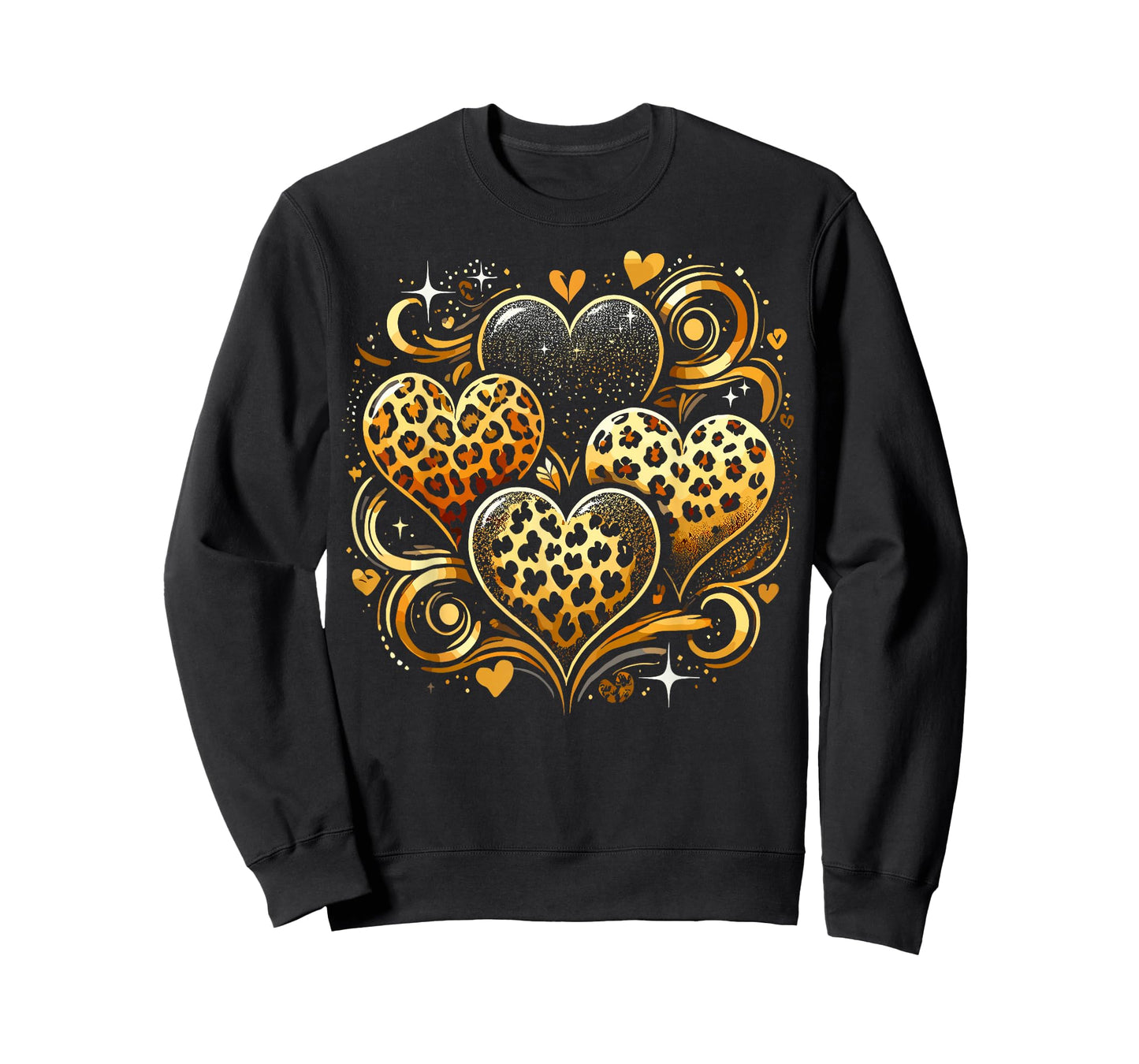 Cute Print Cheetah Heart T-Shirt