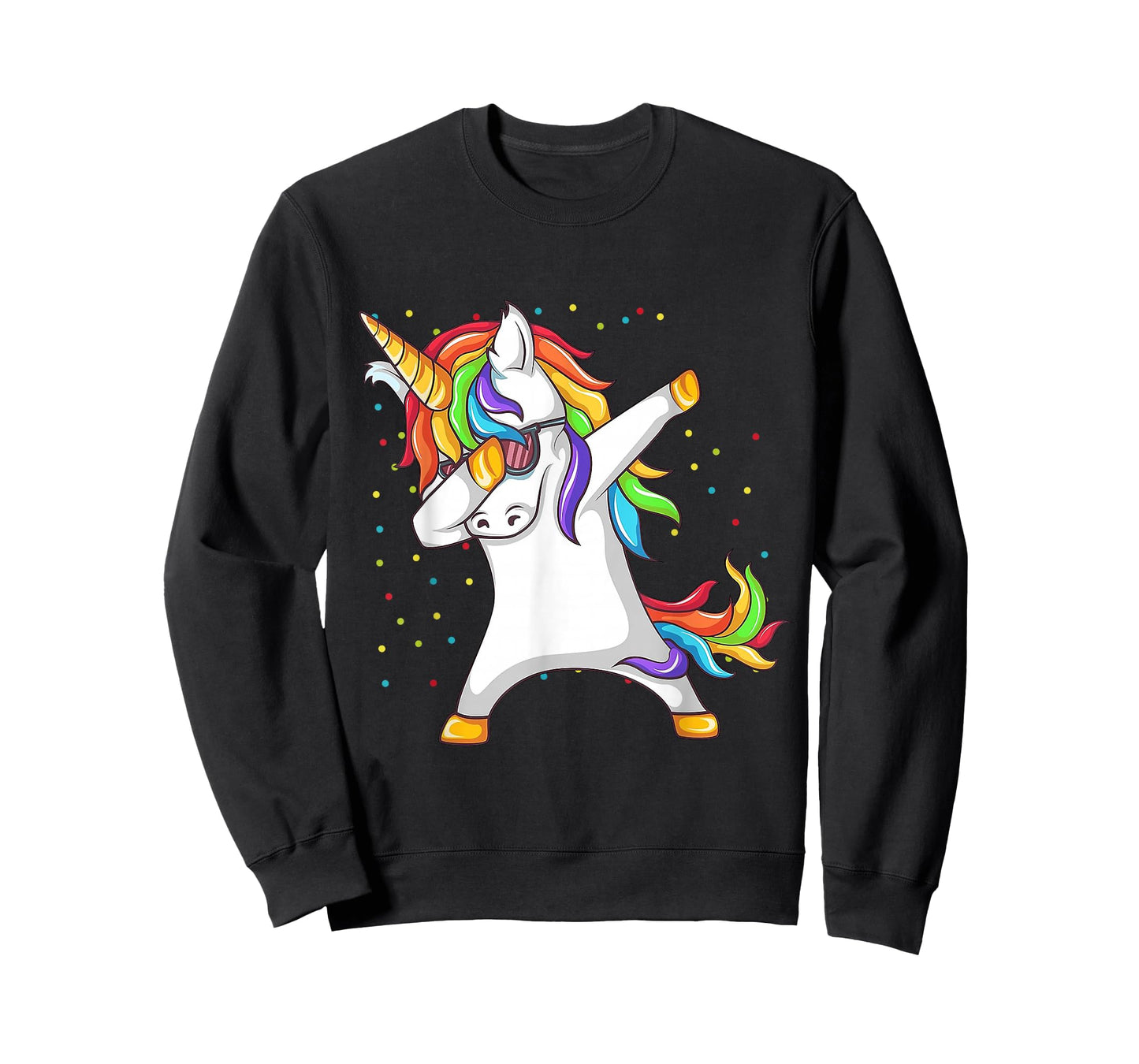Dabbing Unicorn Rainbow Girls Kids Women T-Shirt
